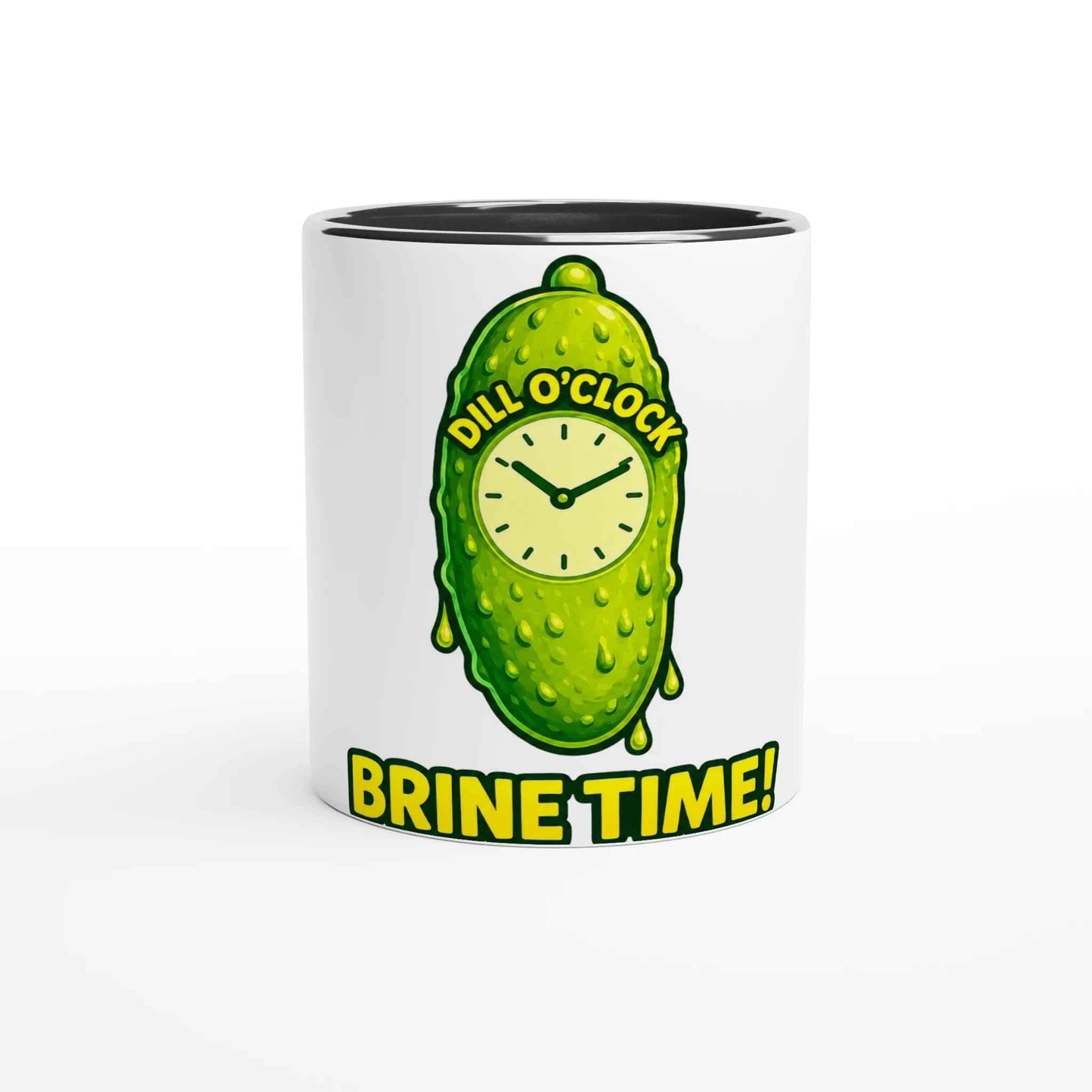 Dill OClock Brine Time 11oz Coffee Mug with Color Inside