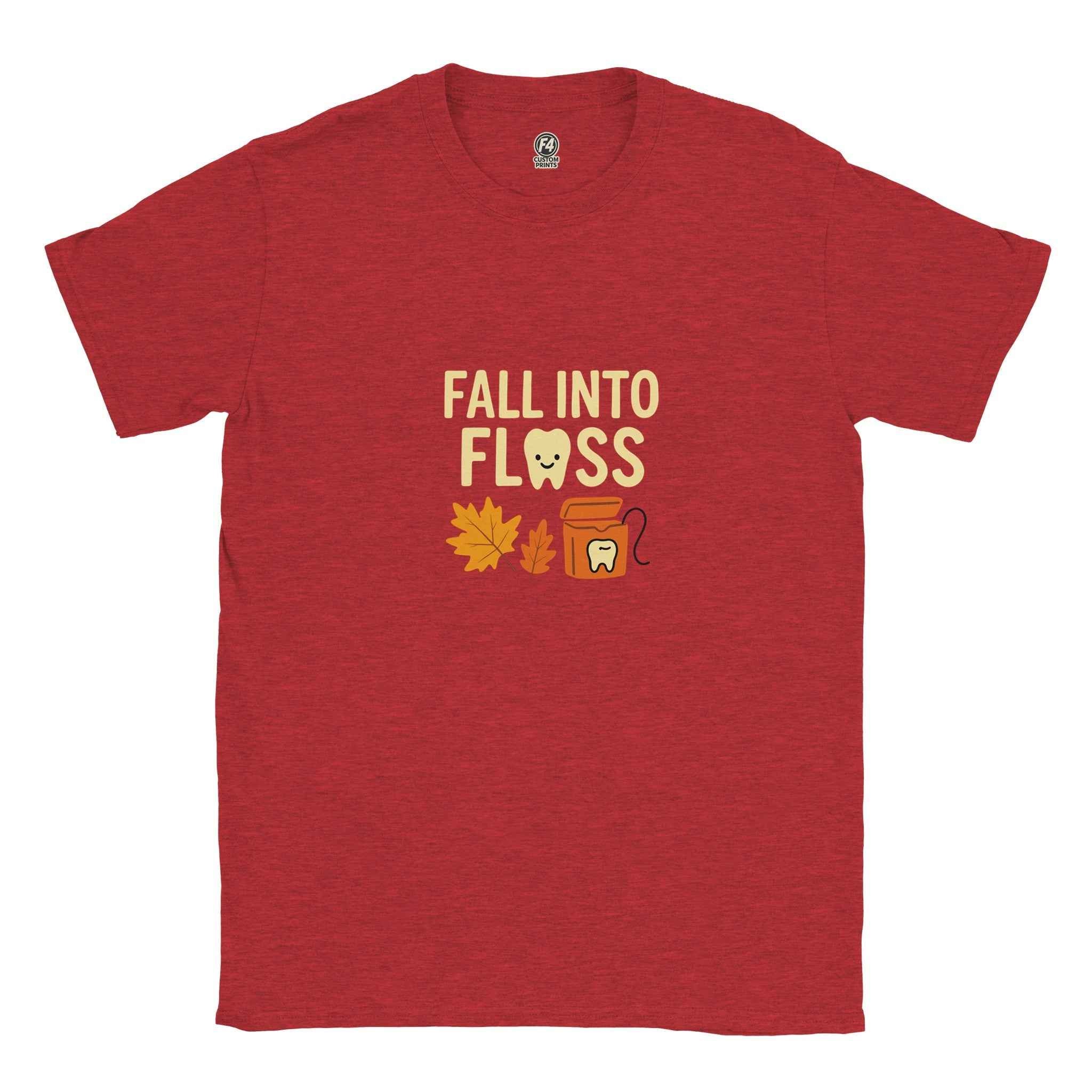Fall Into Floss Dental Hygienist Shirt – Cute Autumn Tooth Humor Tee