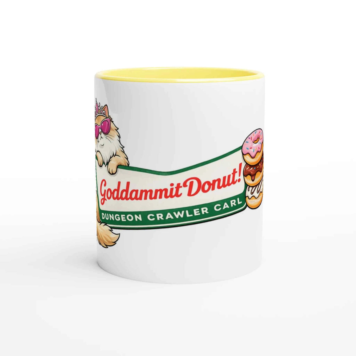 Goddammit Donut Dungeon Crawler Carl 11oz Coffee Mug with Color Inside