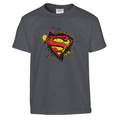 Kids Superman Splatter Shield T-Shirt