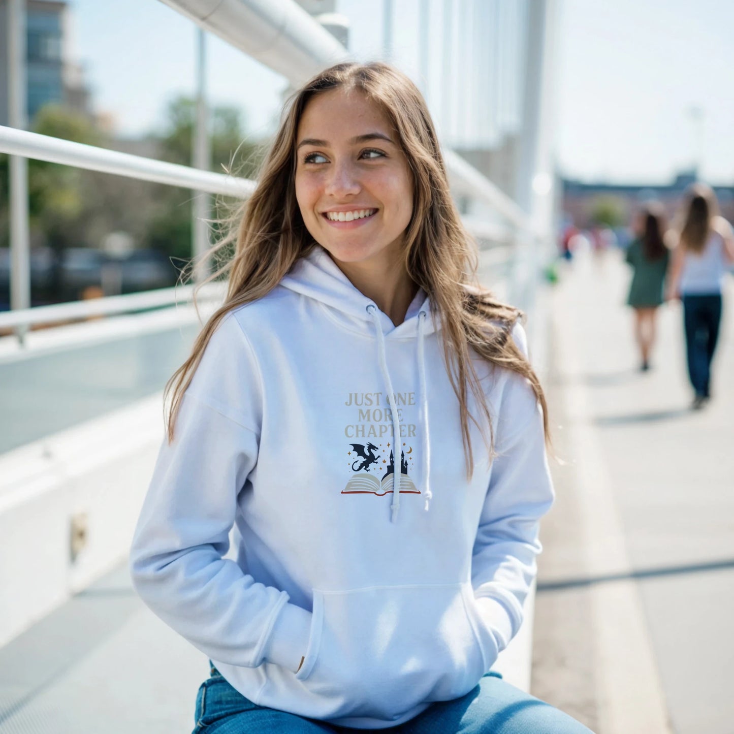 Just One More Chapter Hoodie – Cozy Fantasy Booklover Sweatshirt - F4 Custom Prints