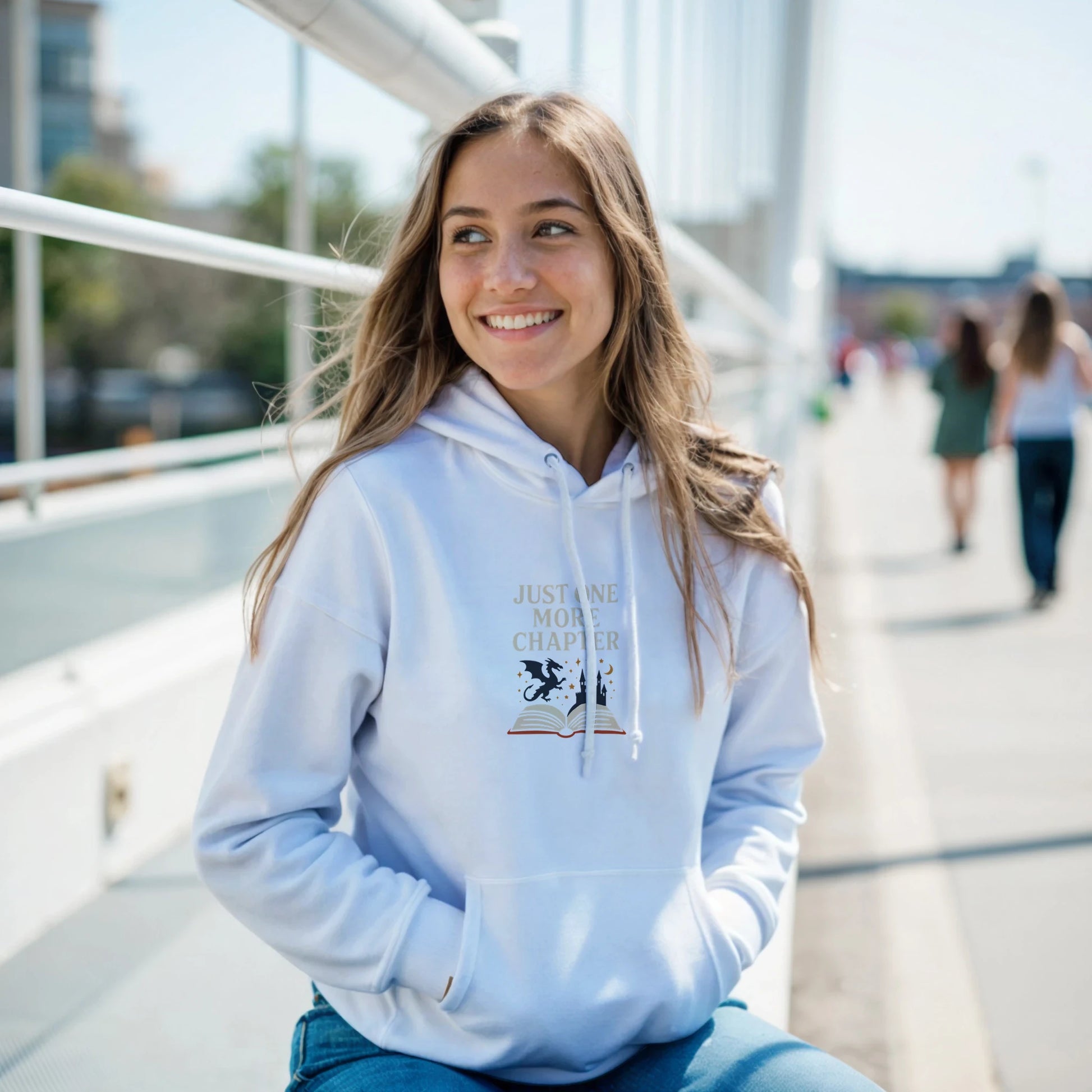 Just One More Chapter Hoodie – Cozy Fantasy Booklover Sweatshirt - F4 Custom Prints