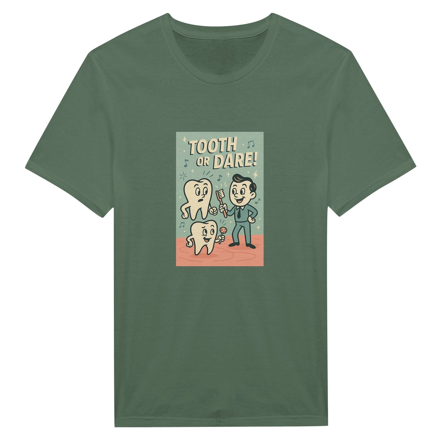 Tooth or Dare T-Shirt – Retro Dental Theme Tee - F4 Custom Prints