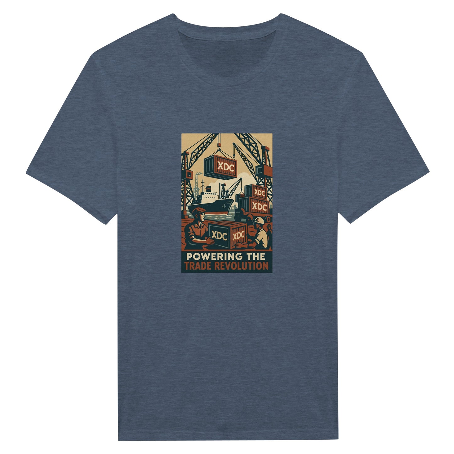 XDC Crypto Shirt – Powering Trade Revolution Retro Tee - F4 Custom Prints