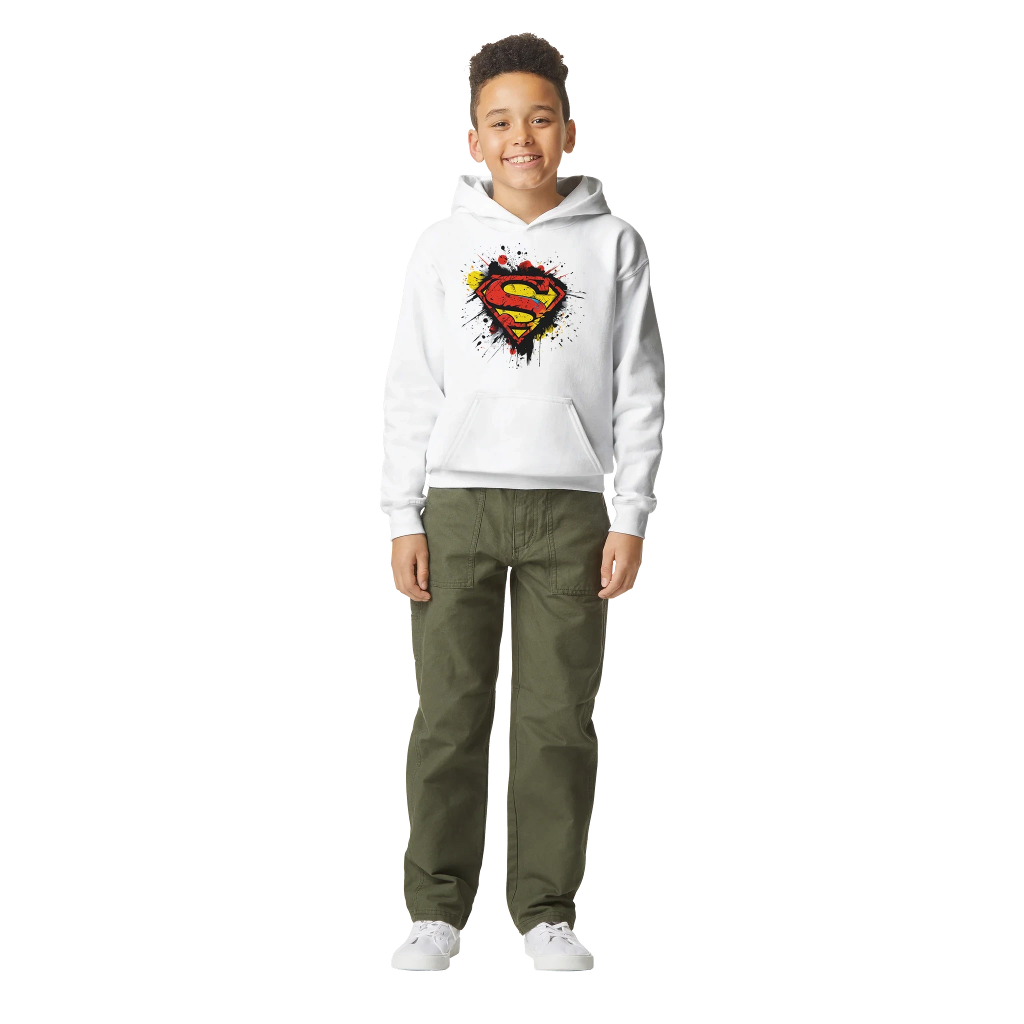 Kids Superman Splatter Shield Hoodie