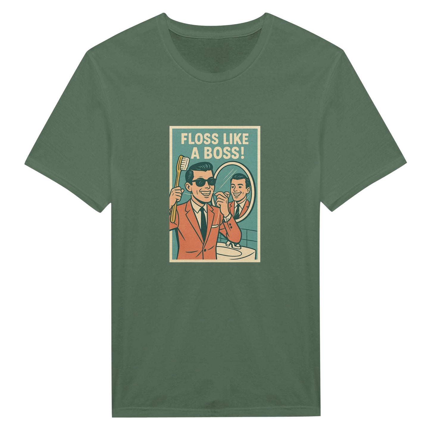 Floss Like a Boss T-Shirt – Retro Dental Humor Tee - F4 Custom Prints