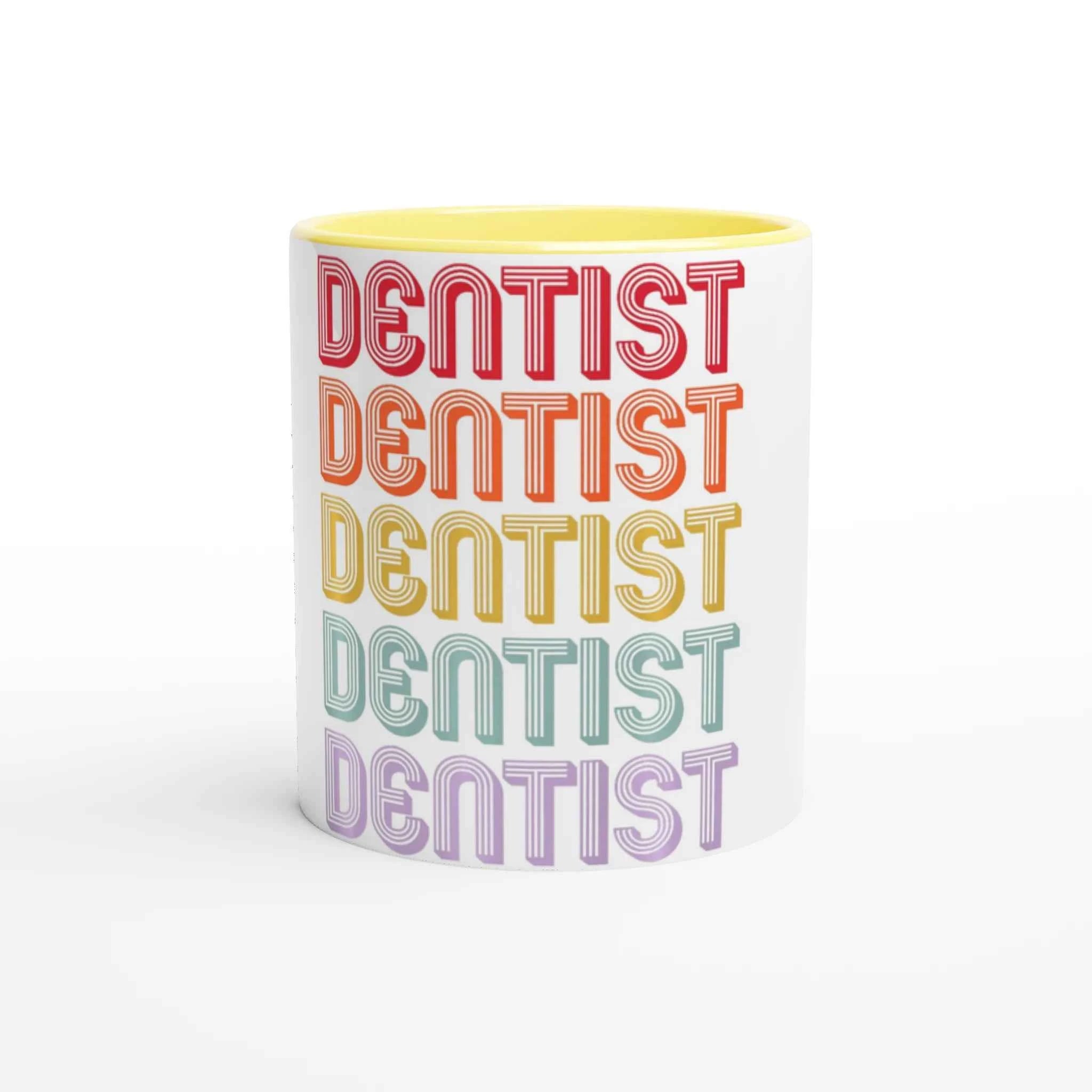 Retro Dentist 11oz Coffee Mug with Color Inside