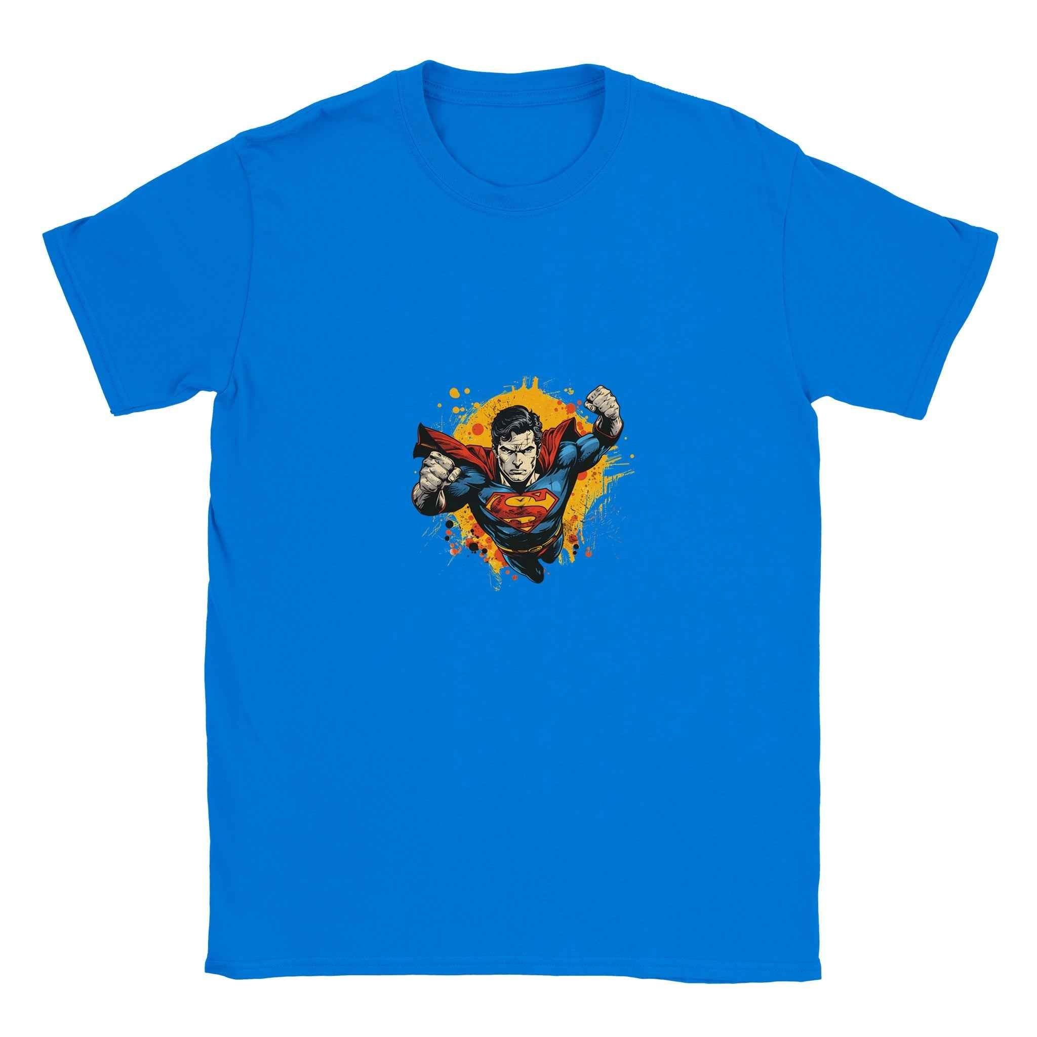 Superman Action Stance T-Shirt – Heroic Comic-Inspired Graphic Tee in Multiple Colors