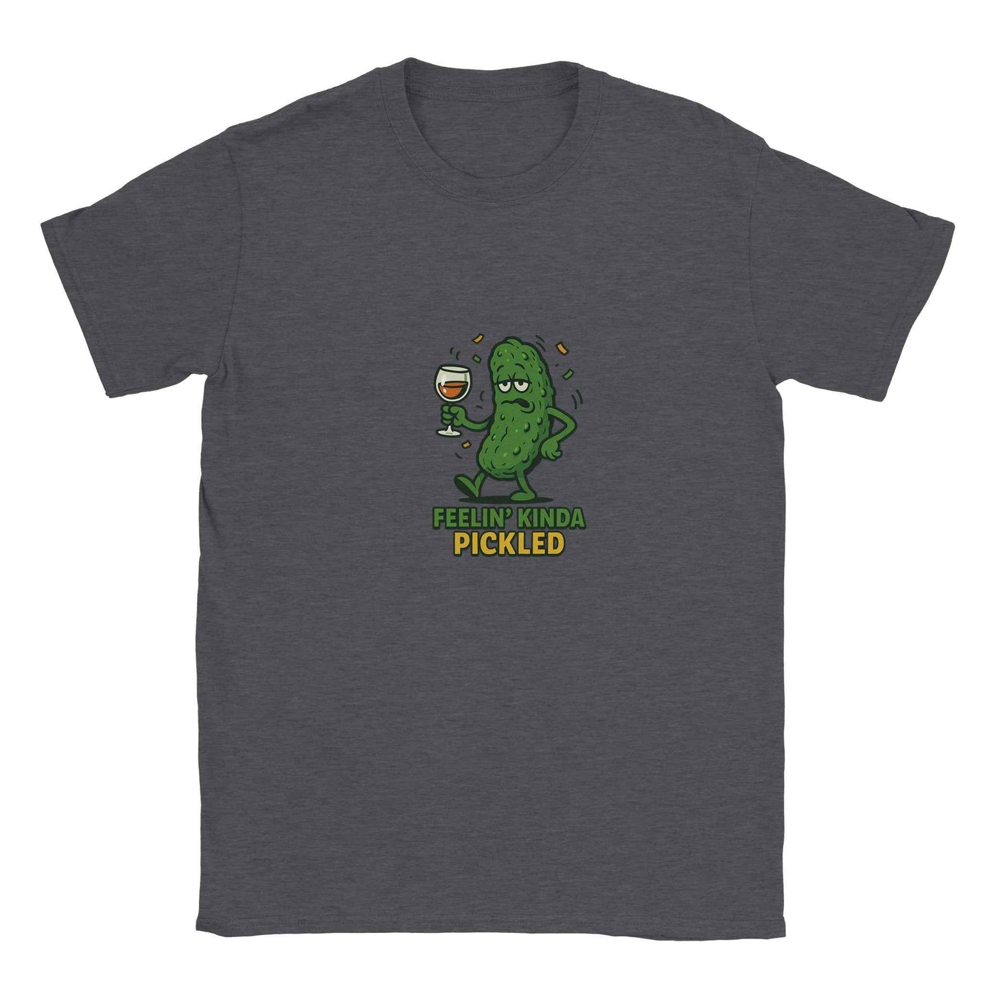 "Feelin' Kinda Pickled" Pickle T-Shirt – Humorous Tipsy Pickle Design Tee
