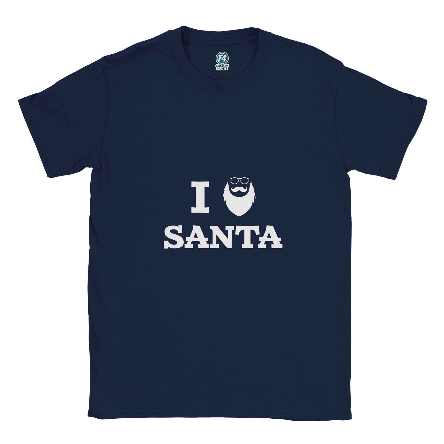 I Love Santa Christmas Shirt – Festive Holiday Graphic Tee for Adults & Kids