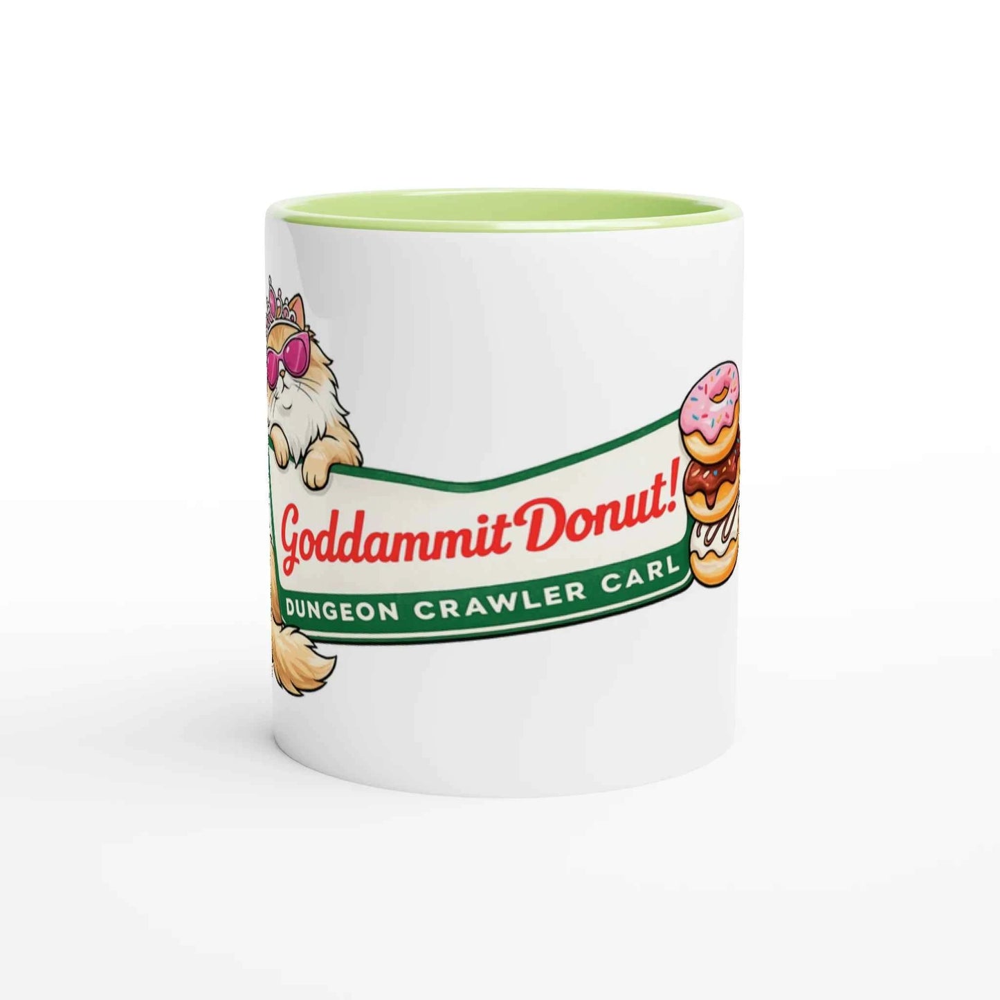 Goddammit Donut Dungeon Crawler Carl 11oz Coffee Mug with Color Inside