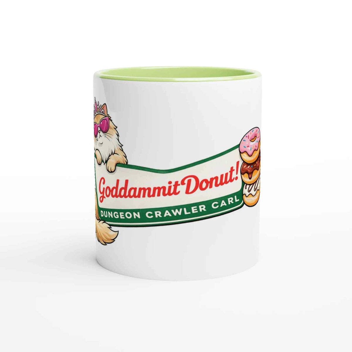 Goddammit Donut Dungeon Crawler Carl 11oz Coffee Mug with Color Inside