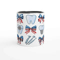 Dental 4th of July 11oz Coffee Mug with Color Inside