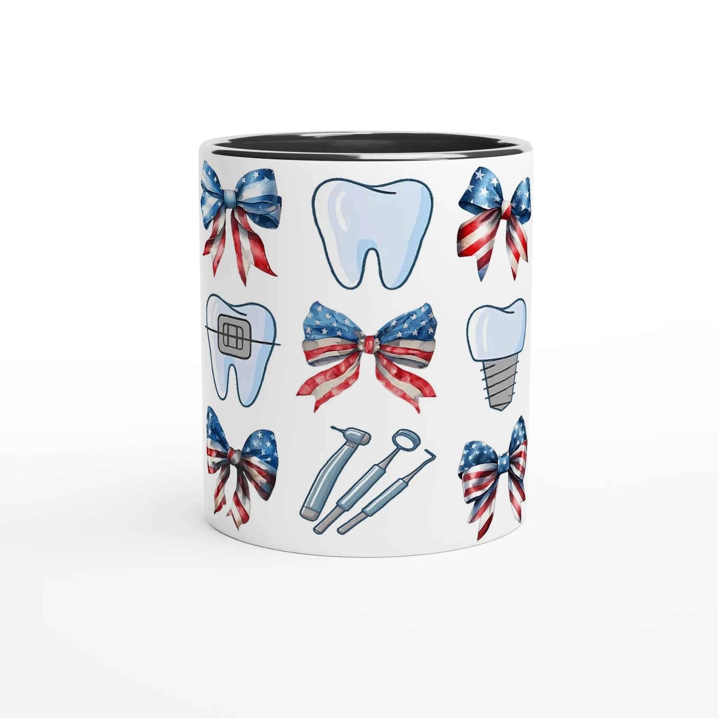 Dental 4th of July 11oz Coffee Mug with Color Inside
