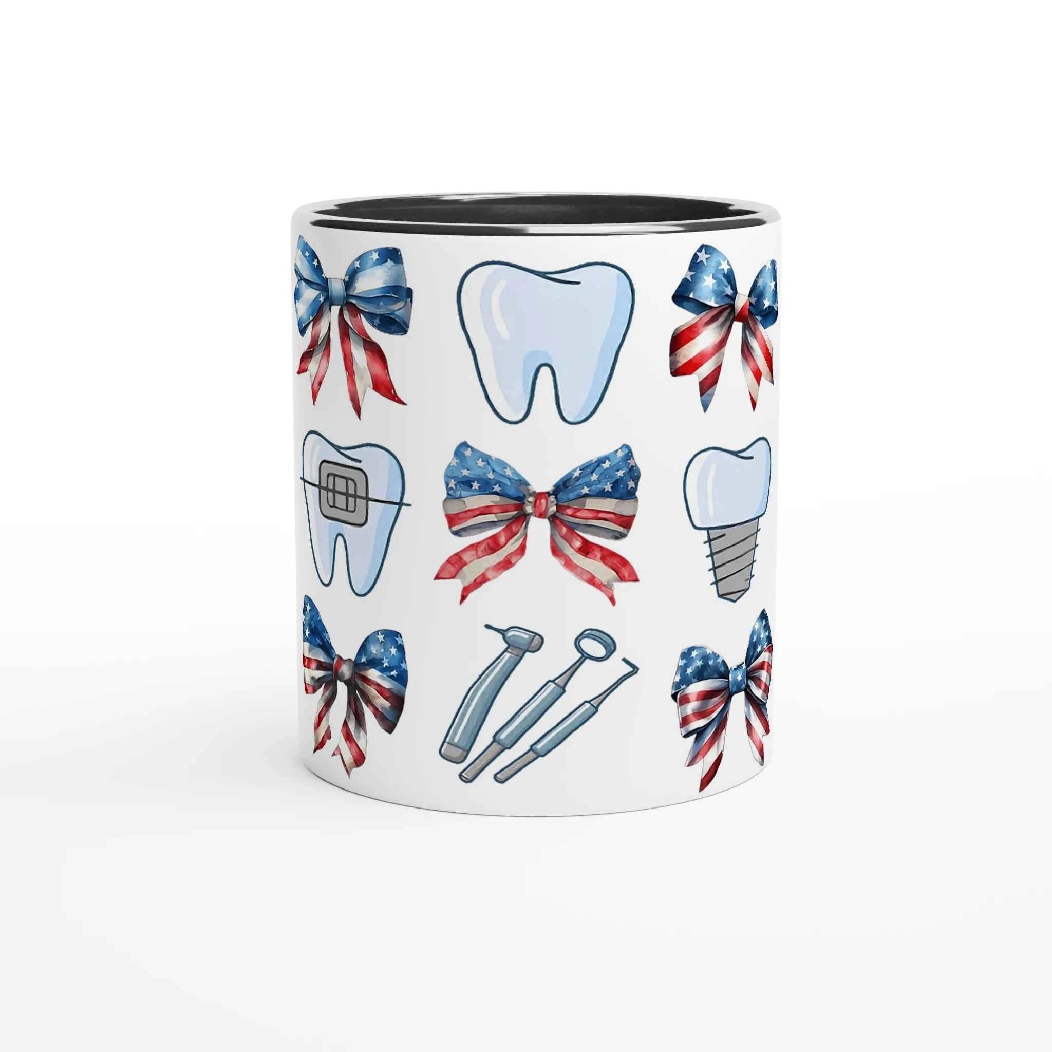 Dental 4th of July 11oz Coffee Mug with Color Inside