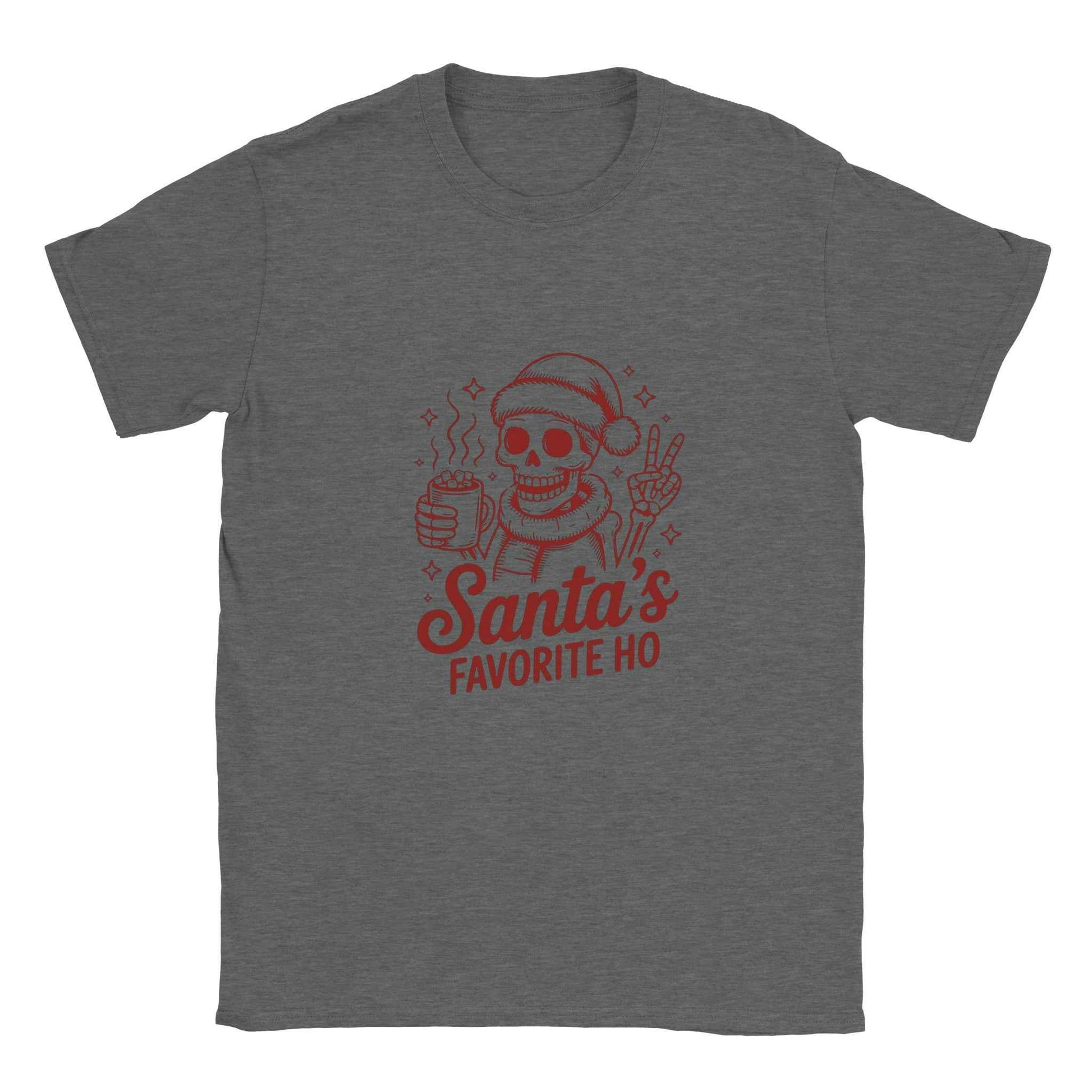 Santa's Favorite Ho – Sassy Skeleton Christmas Graphic Tee