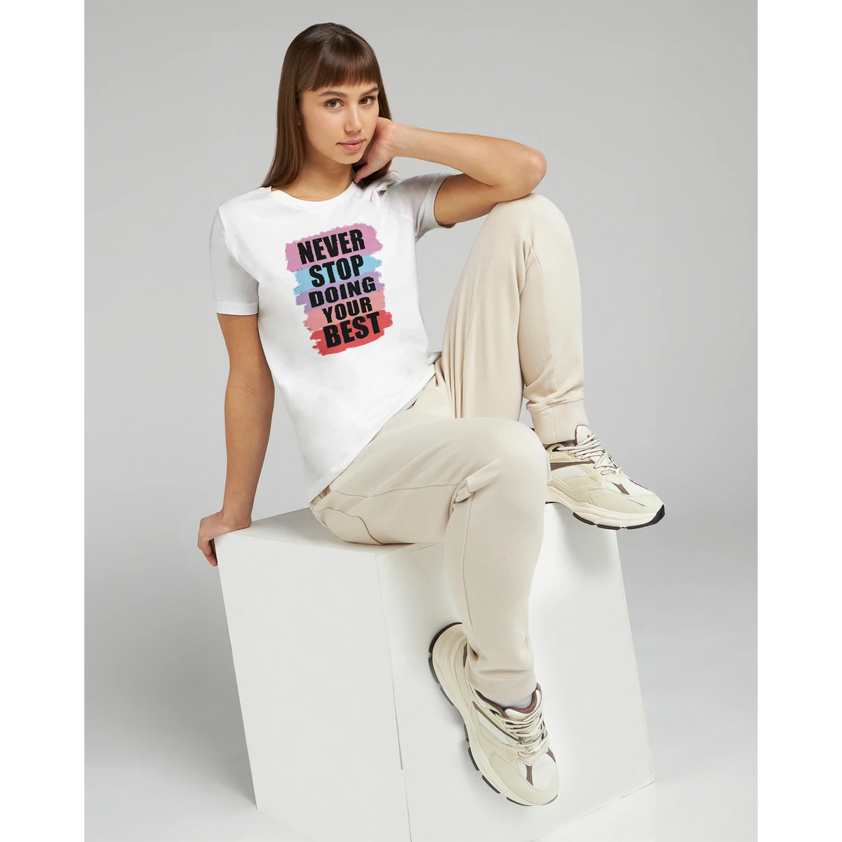 Women’s Never Stop Doing Your Best T-Shirt