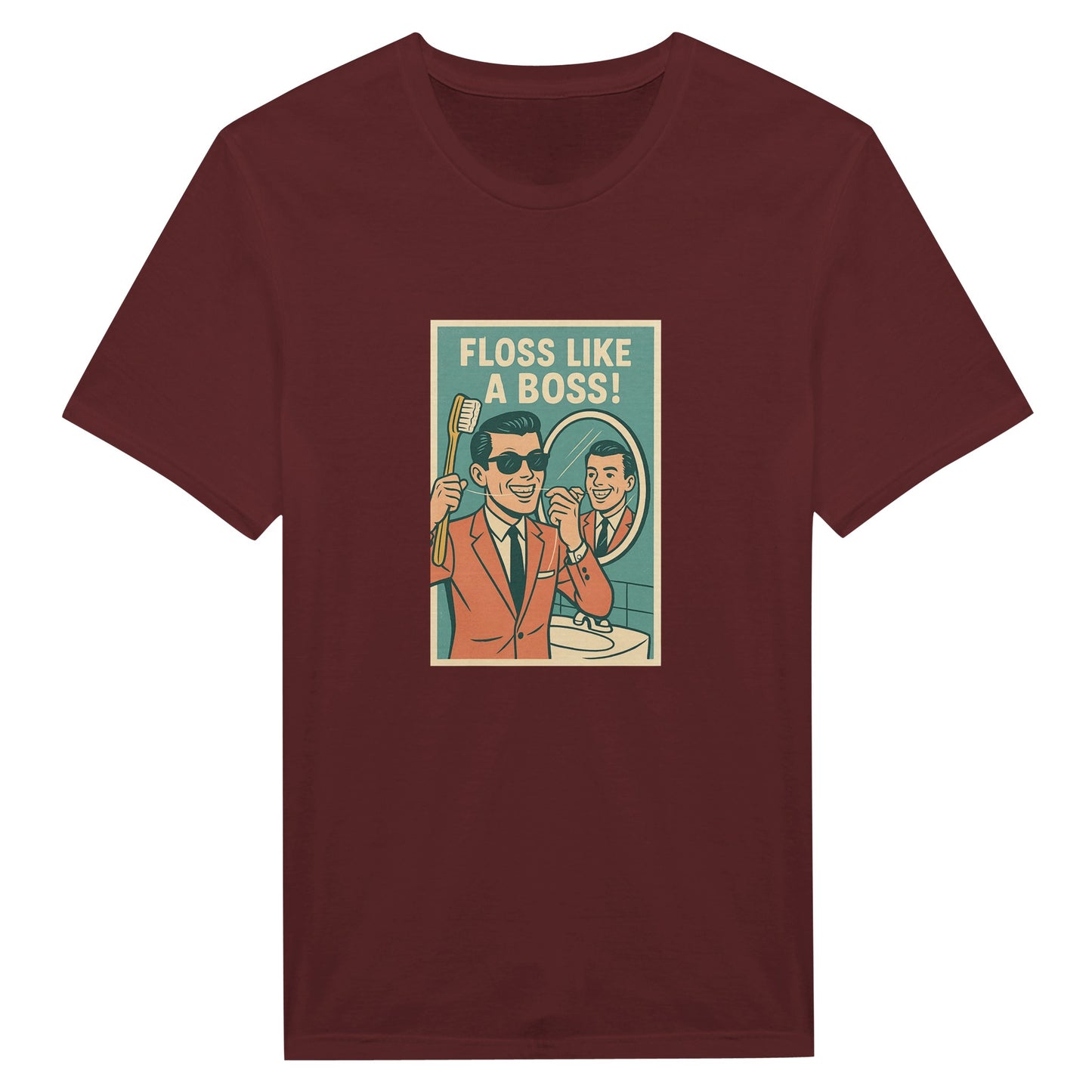 Floss Like a Boss T-Shirt – Retro Dental Humor Tee - F4 Custom Prints