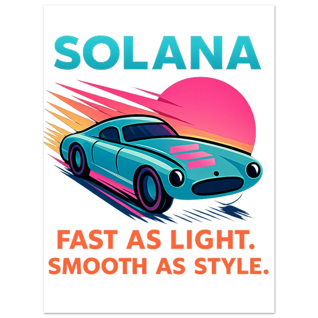 Solana Crypto Graphic Fine Art Poster