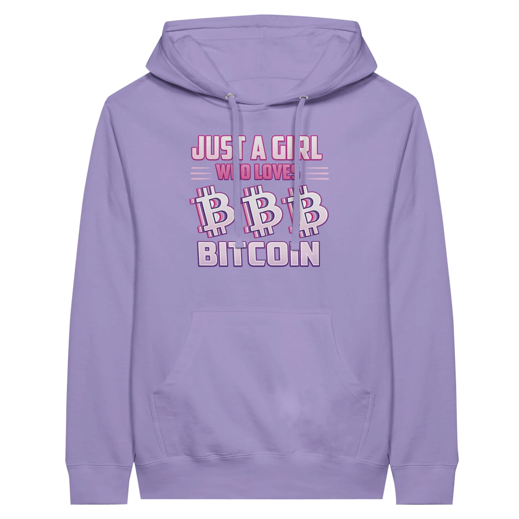 Bitcoin Hoodie – Just a Girl Who Loves Bitcoin Retro Design