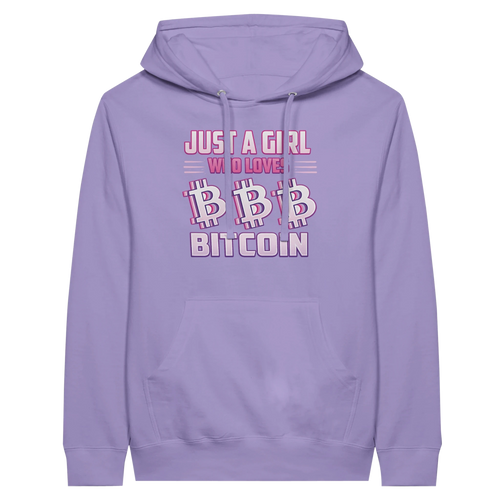 Bitcoin Hoodie – Just a Girl Who Loves Bitcoin Retro Design