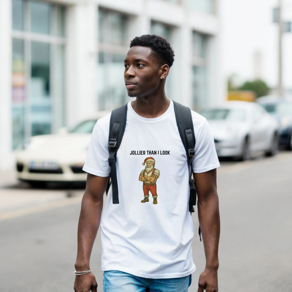 Tattooed Santa T-Shirt – Edgy Holiday Graphic Tee - F4 Custom Prints