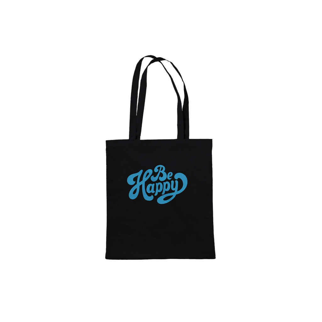 Be Happy Script Tote Bag