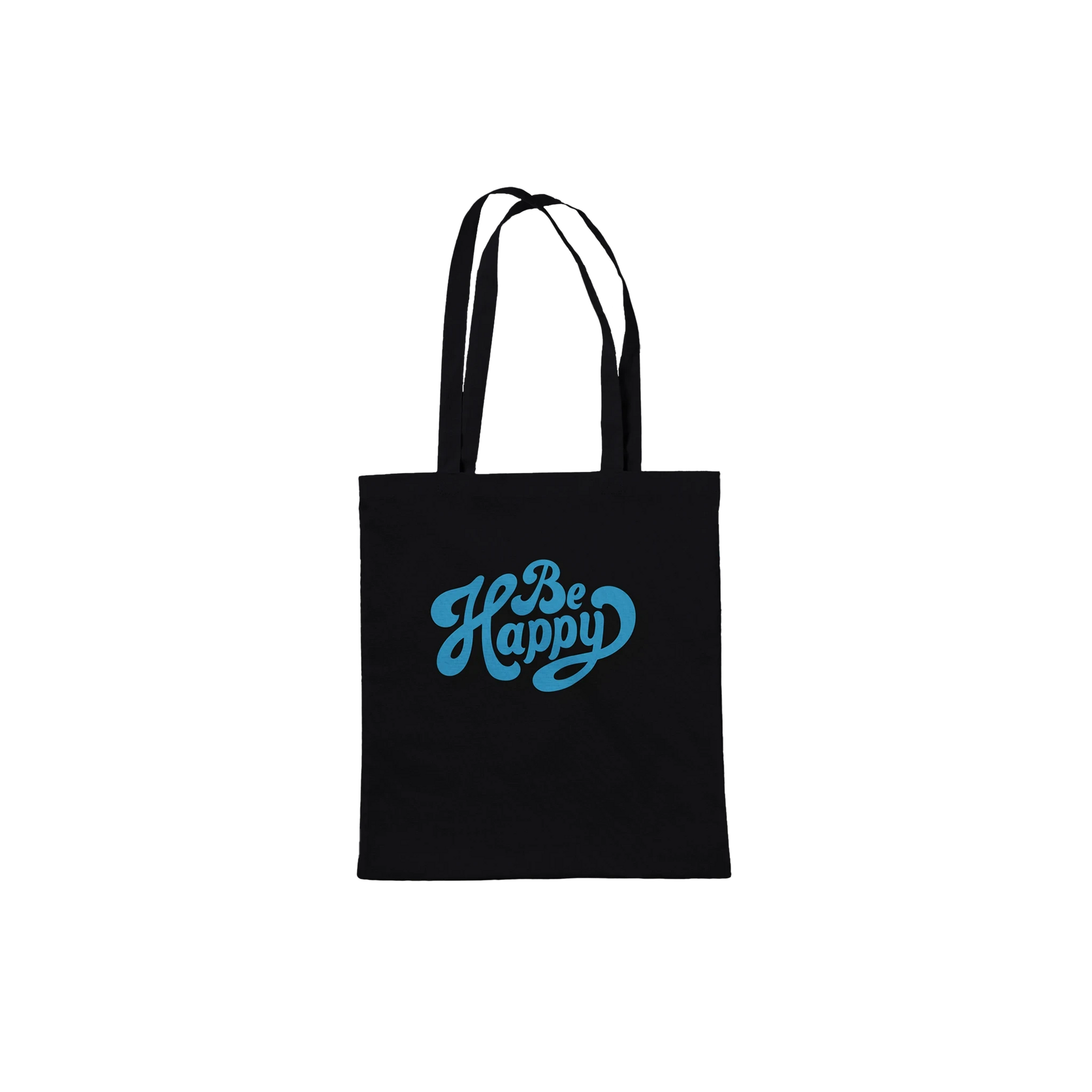 Be Happy Script Tote Bag