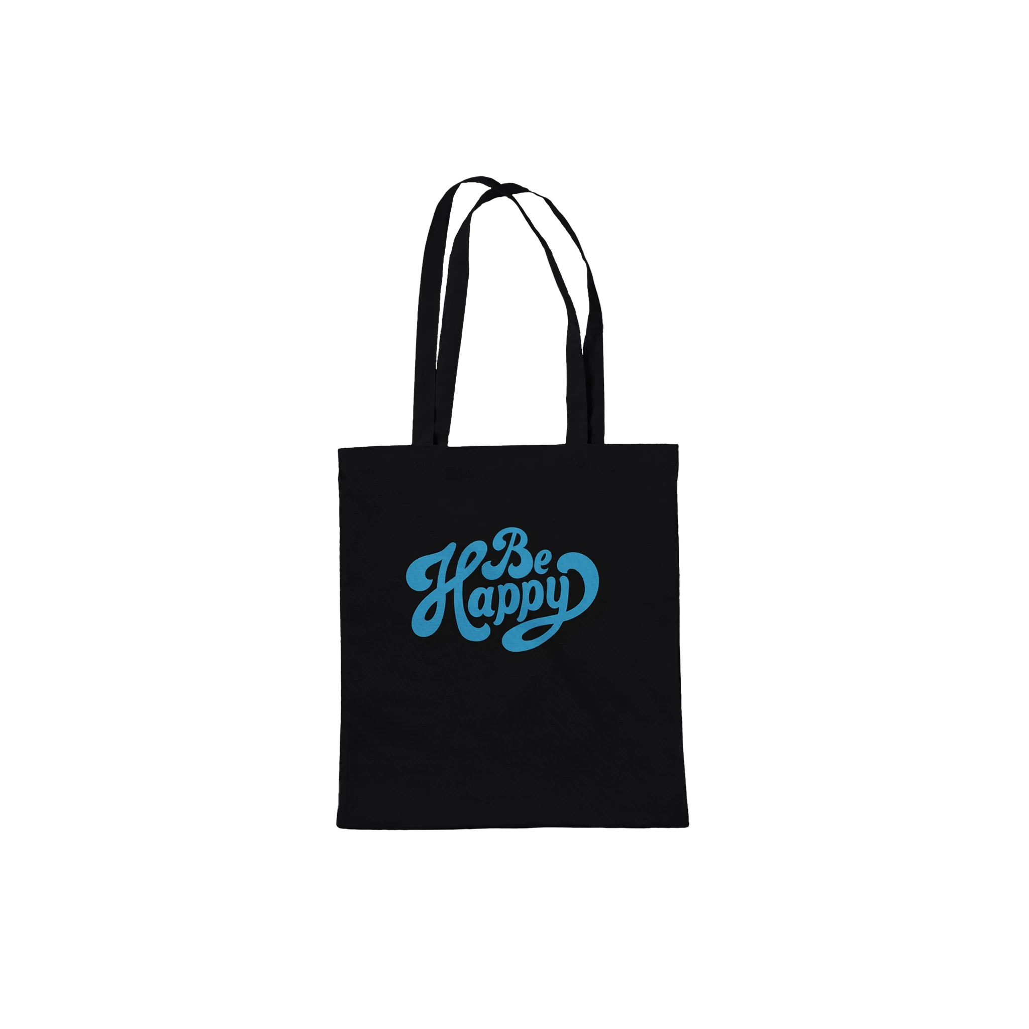 Be Happy Script Tote Bag