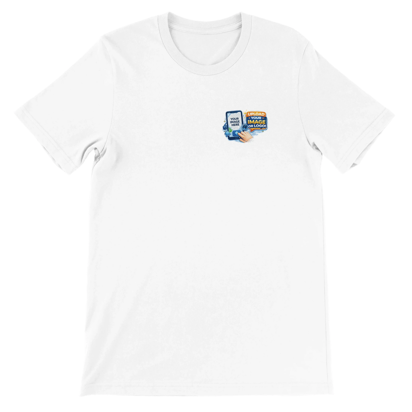 Custom Logo White T-Shirt – Front & Back Print