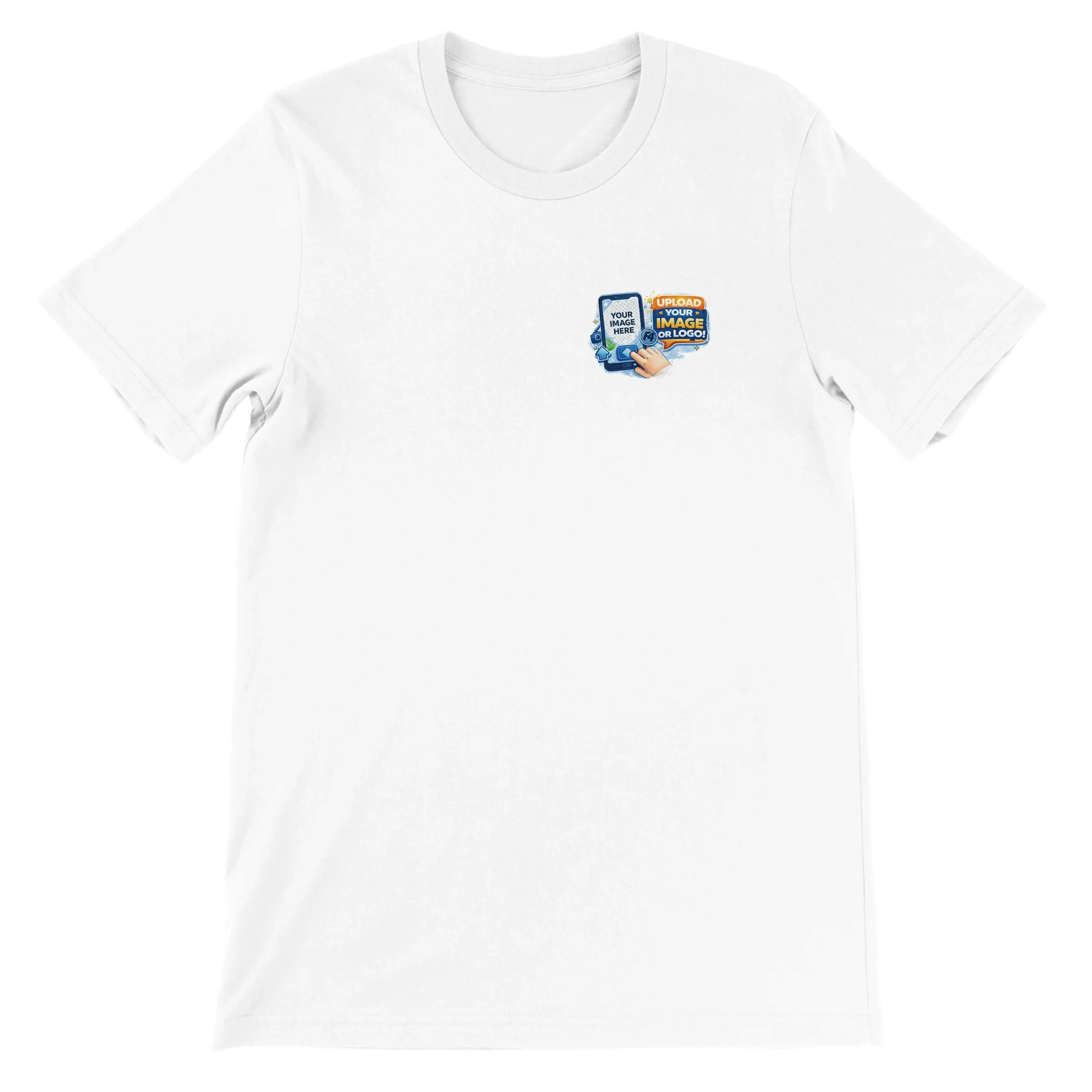 Custom Logo White T-Shirt – Front & Back Print