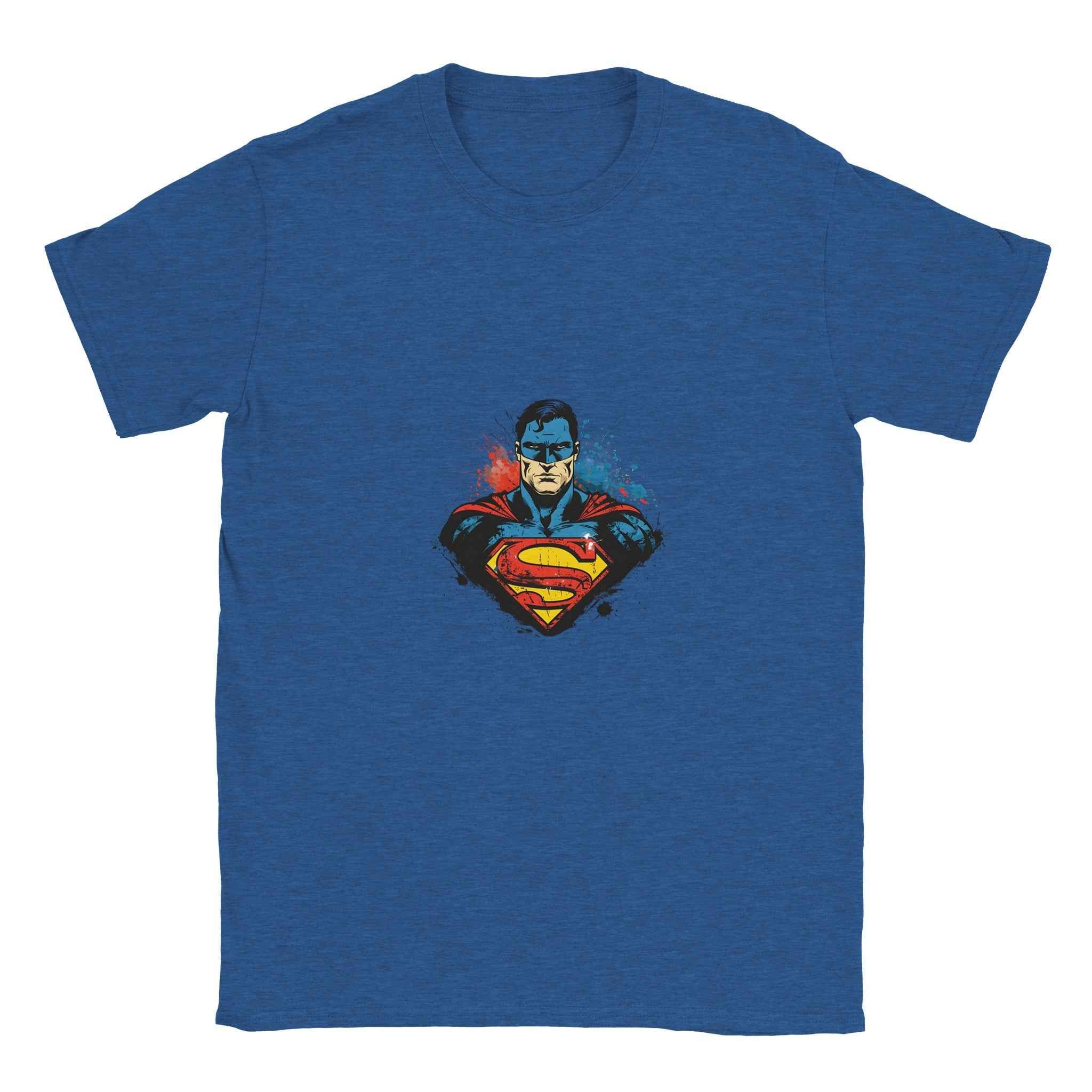 Superman T-Shirt – Heroic Comic-Inspired Graphic Tee in Your Choice of 10 Dynamic Colors