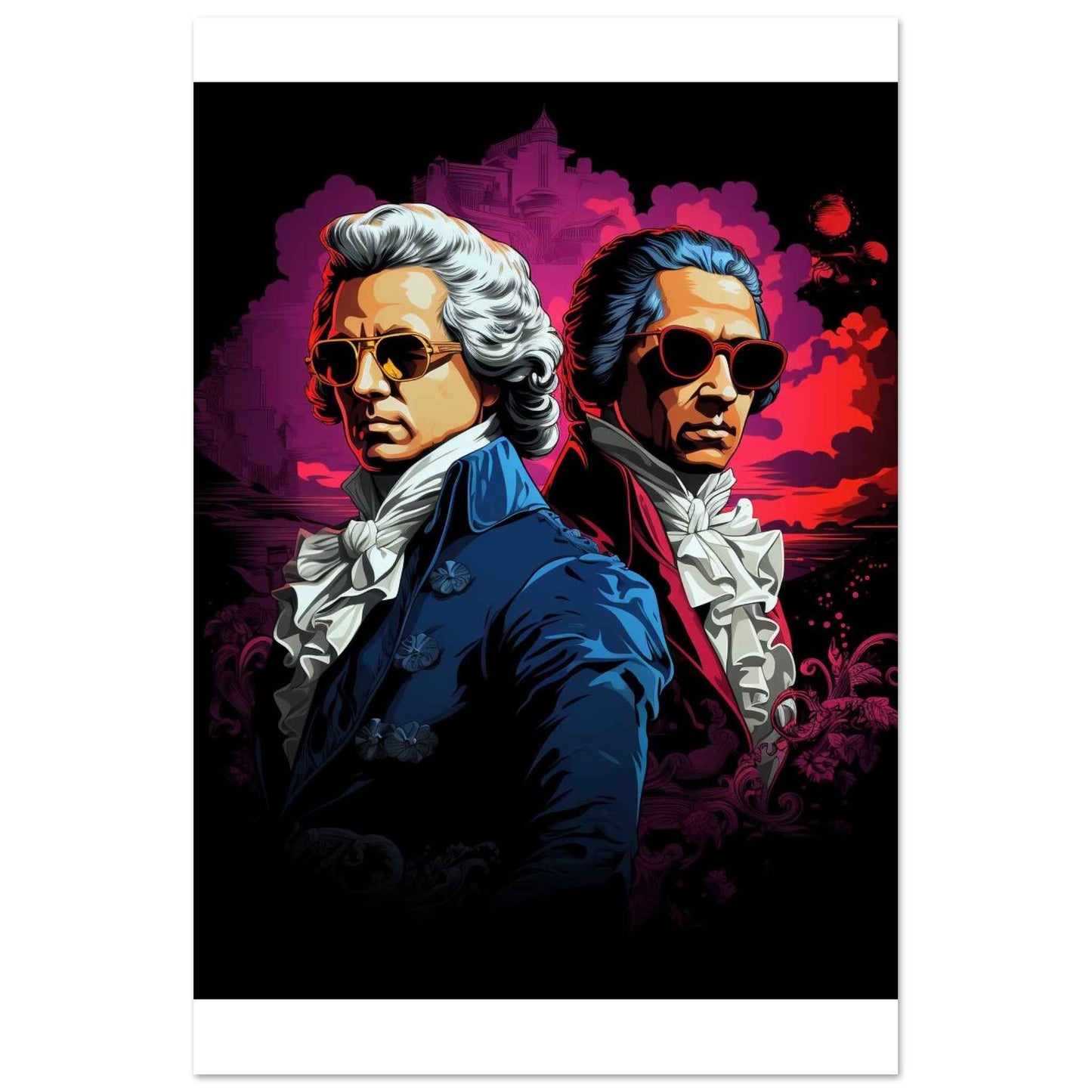 Classical Cool: Baroque Bad Boys Poster – Vibrant Neo-Classical Pop Art (Multiple Sizes Available)