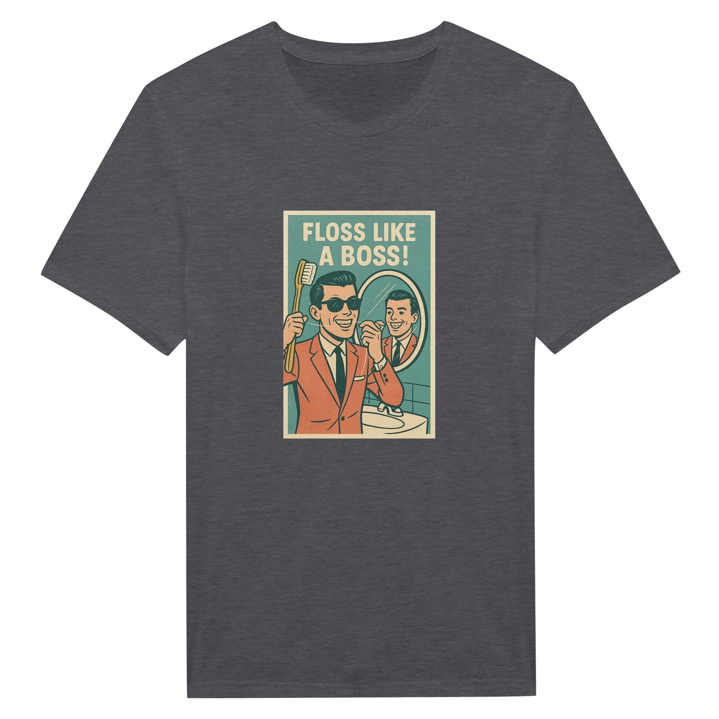 Floss Like a Boss T-Shirt – Retro Dental Humor Tee - F4 Custom Prints