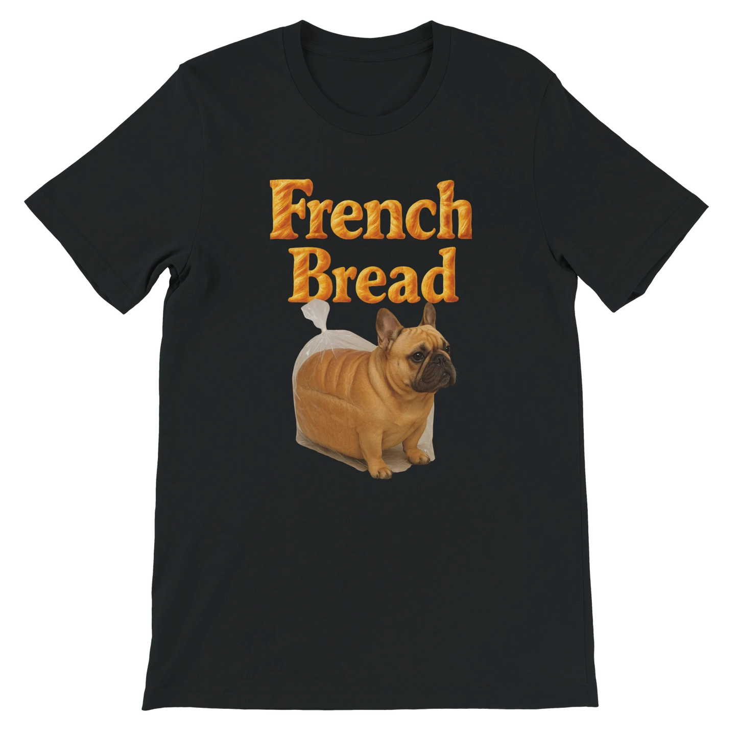 Funny French Bread Bulldog T-Shirt