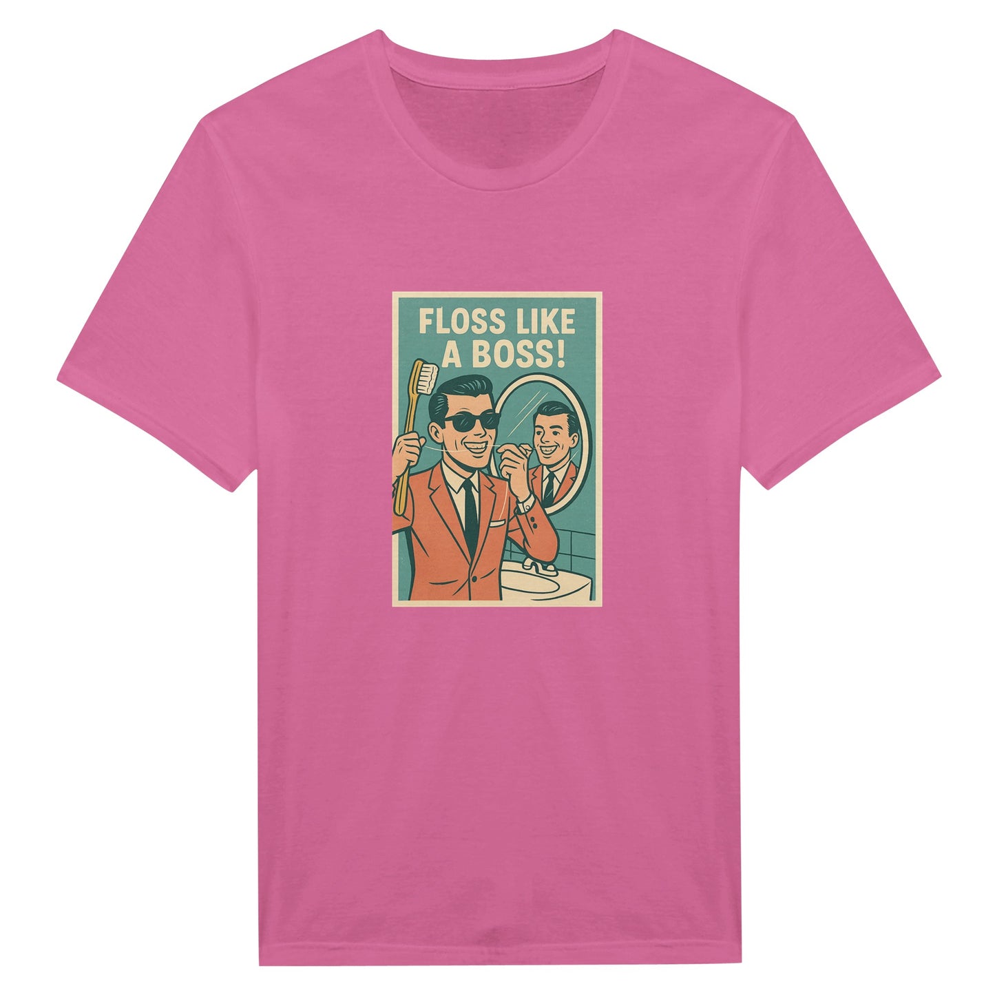 Floss Like a Boss T-Shirt – Retro Dental Humor Tee - F4 Custom Prints