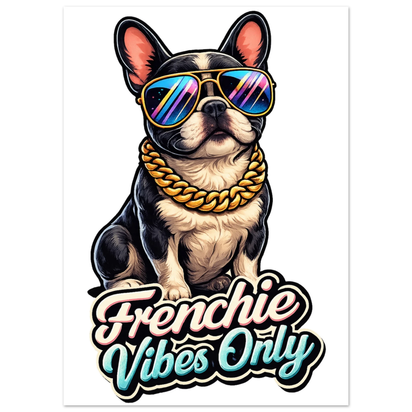 Frenchie Vibes Only Fine Art Poster