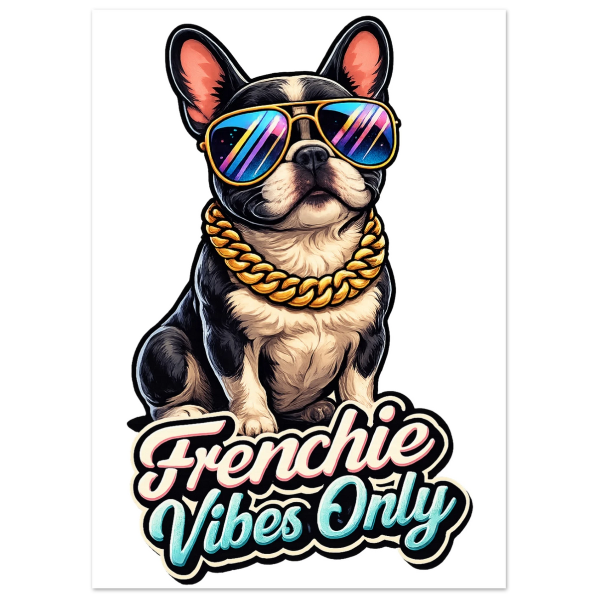 Frenchie Vibes Only Fine Art Poster