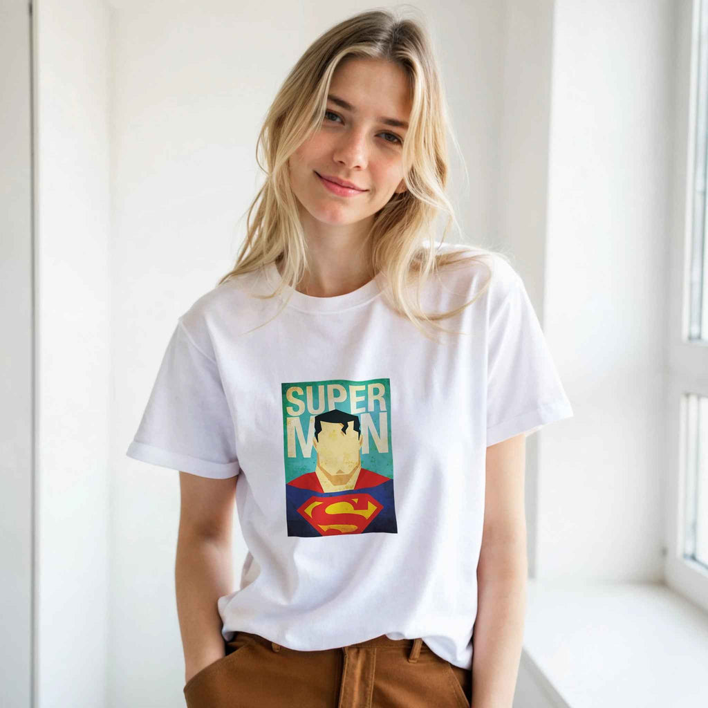 Retro Superman T-Shirt – Heroic Comic-Inspired Graphic Tee in Vibrant Hues