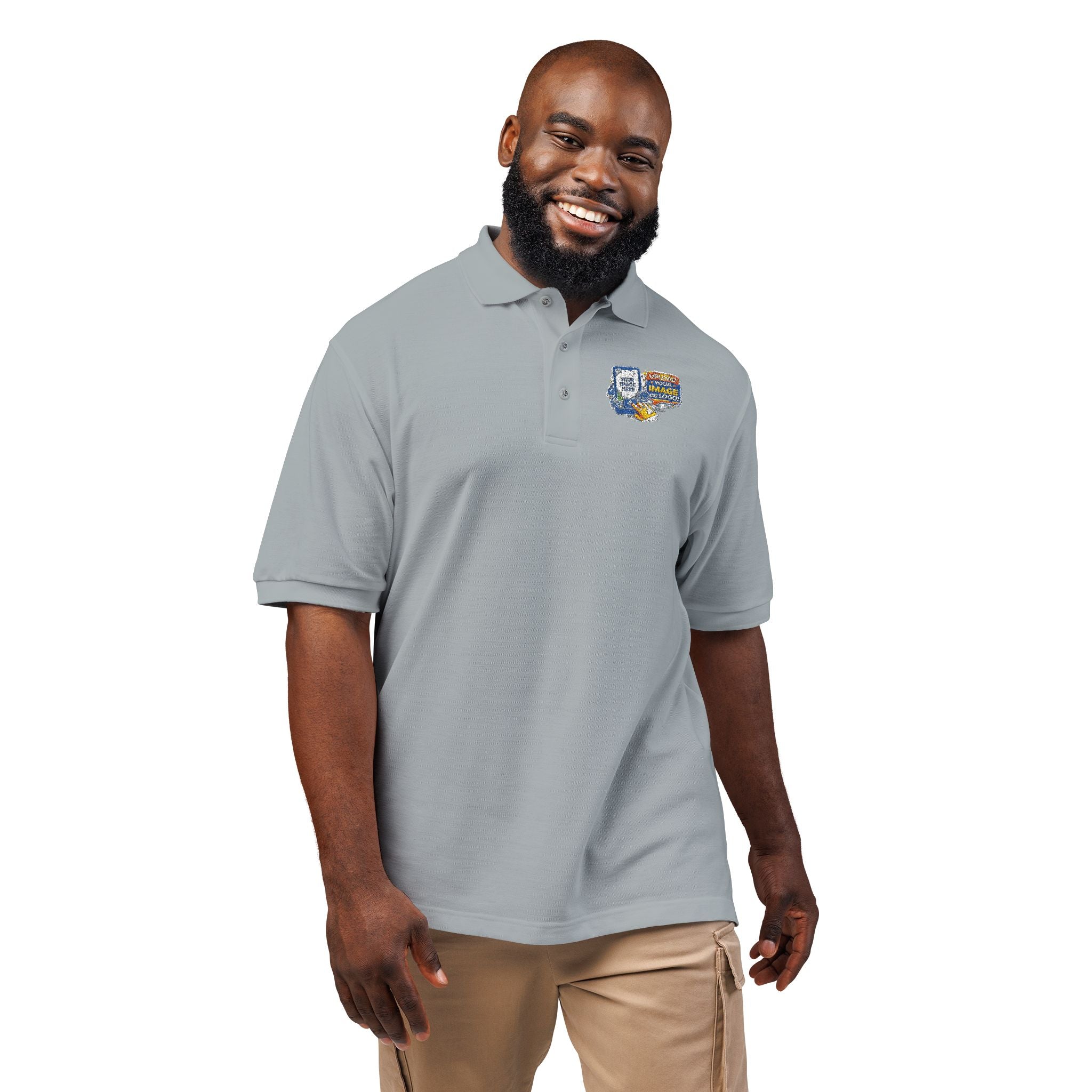 Custom Embroidered Polo-Upload your own Logo/Image