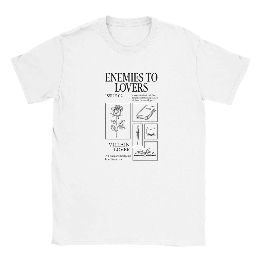 Enemies to Lovers T-Shirt – Bookish Romance Aesthetic Tee for Villain Lovers