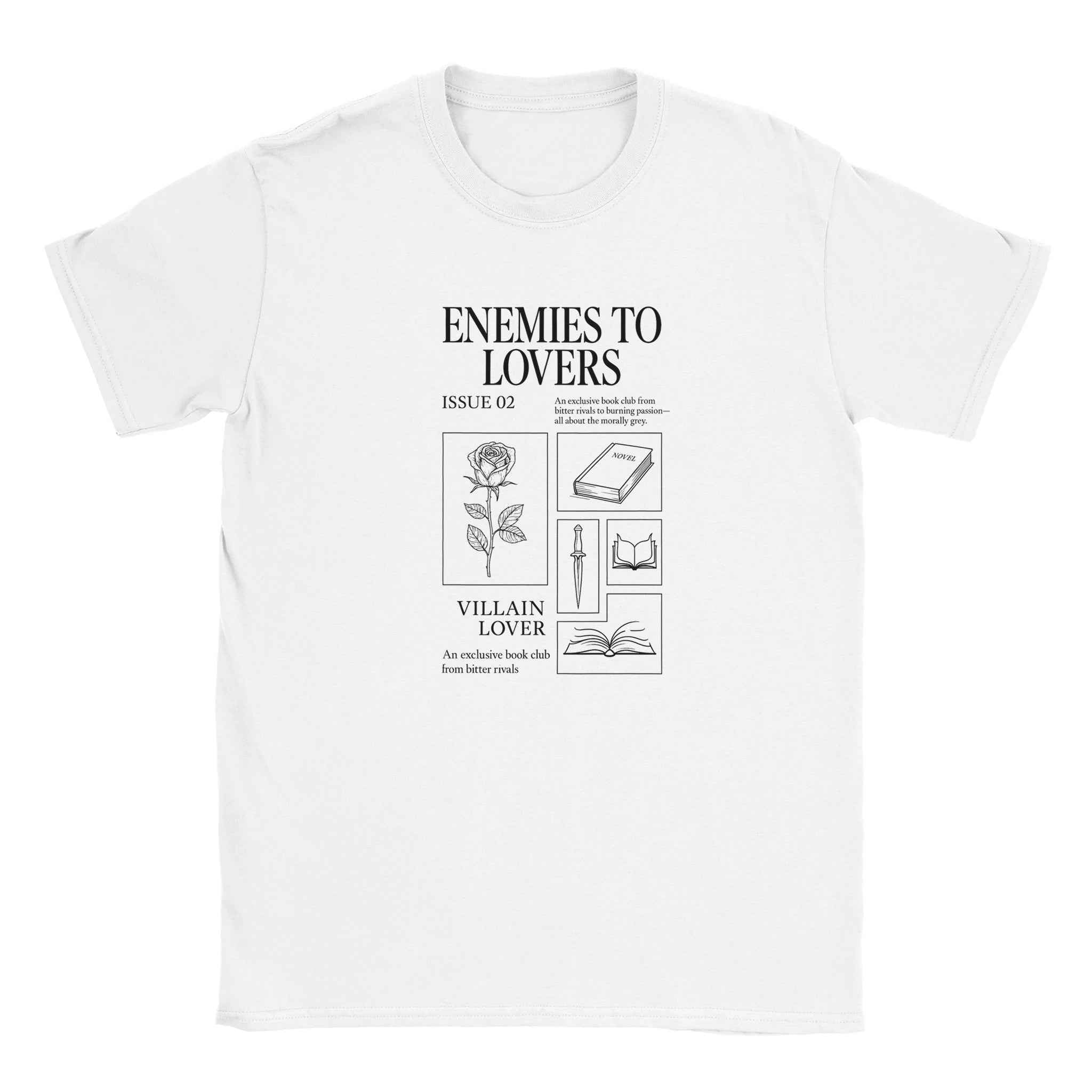 Enemies to Lovers T-Shirt – Bookish Romance Aesthetic Tee for Villain Lovers