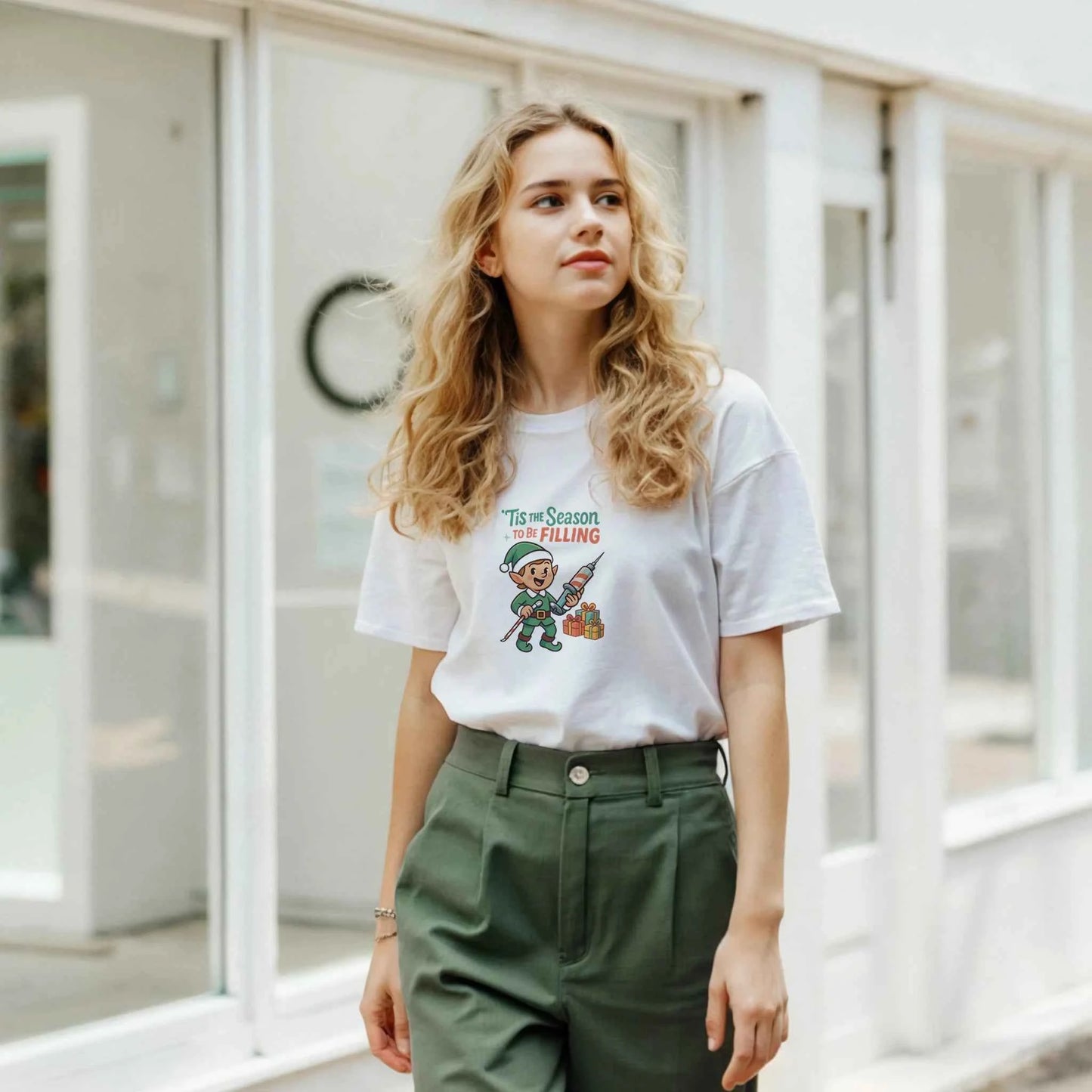 'Tis the Season to Be Filling T-Shirt – Festive Dental Humor Tee for Dentists & Hygienists