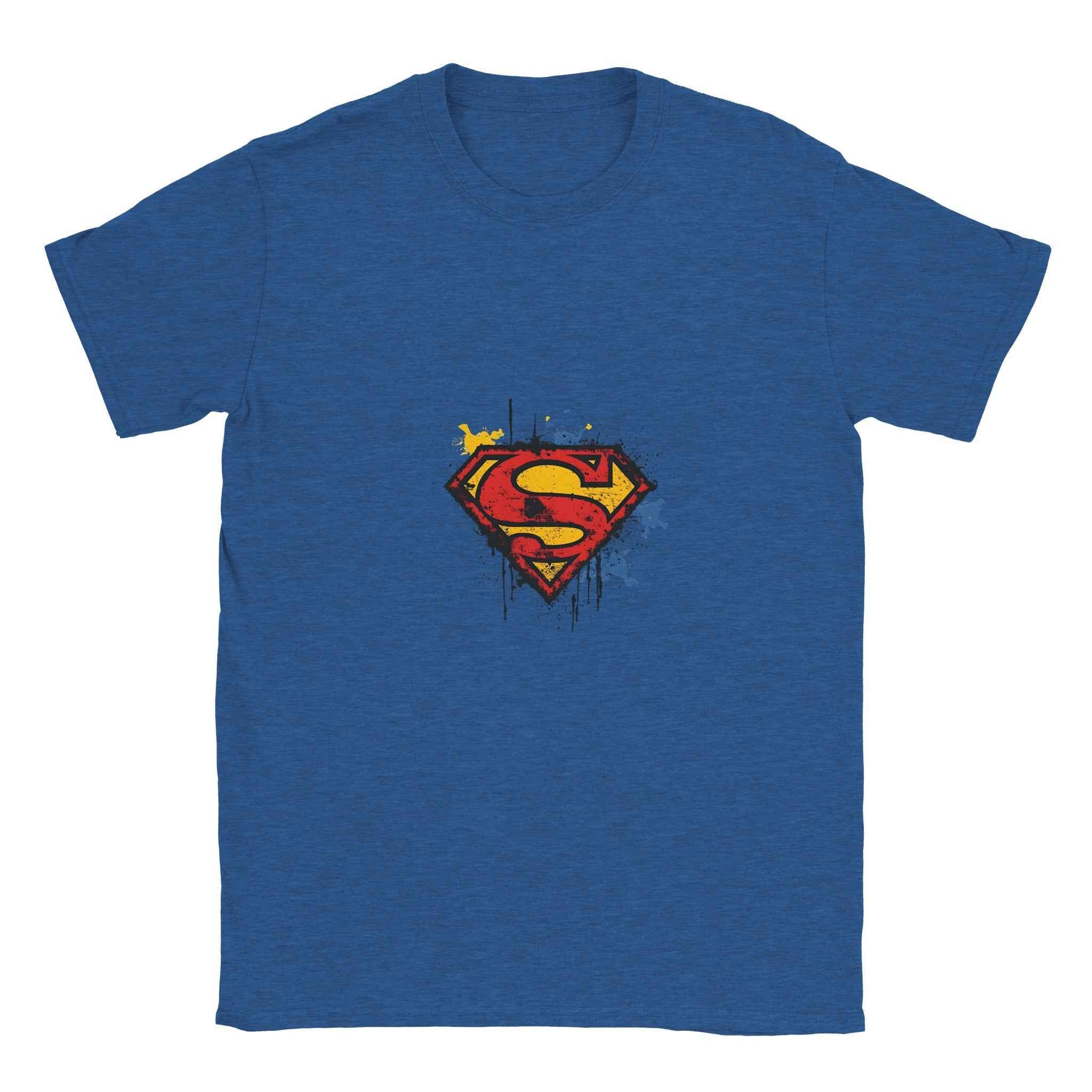 Distressed Superman S-Shield T-Shirt – Heroic Comic-Inspired Graphic Tee for Men & Women
