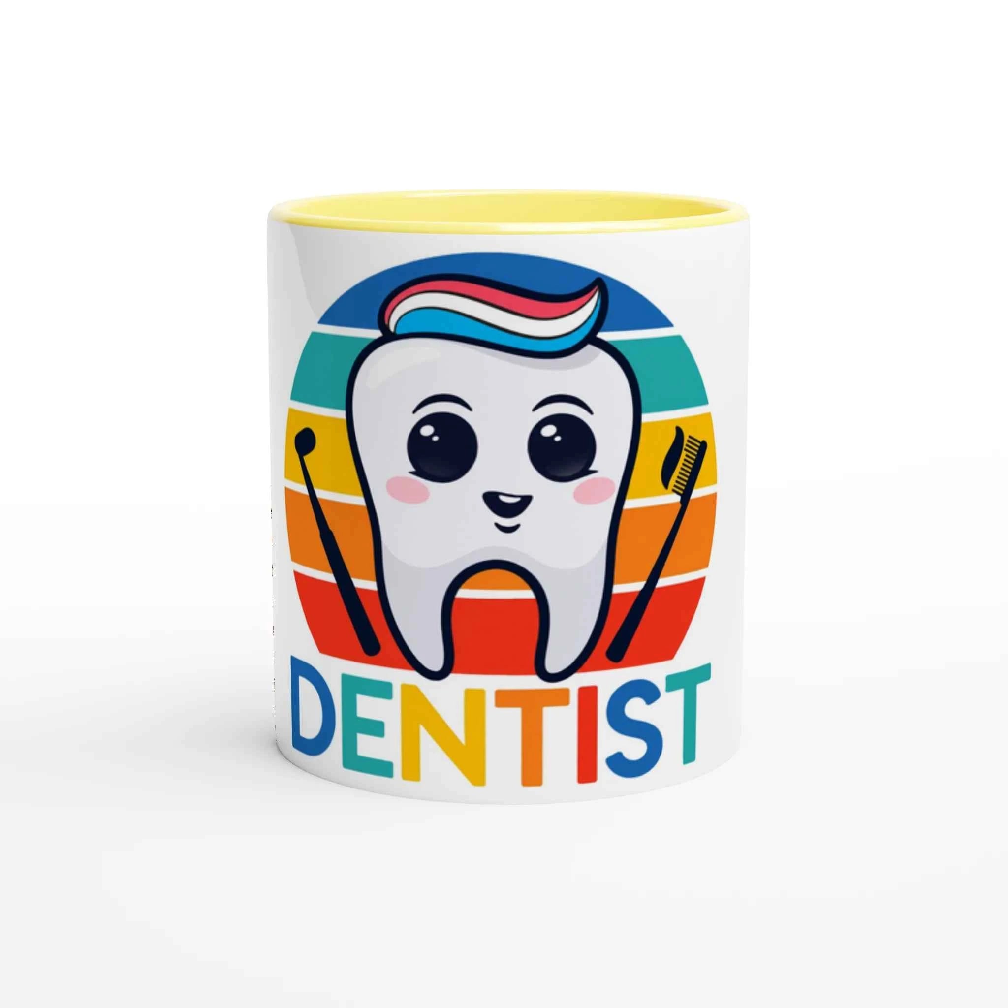 Retro Dentist 11oz Coffee Mug with Color Inside
