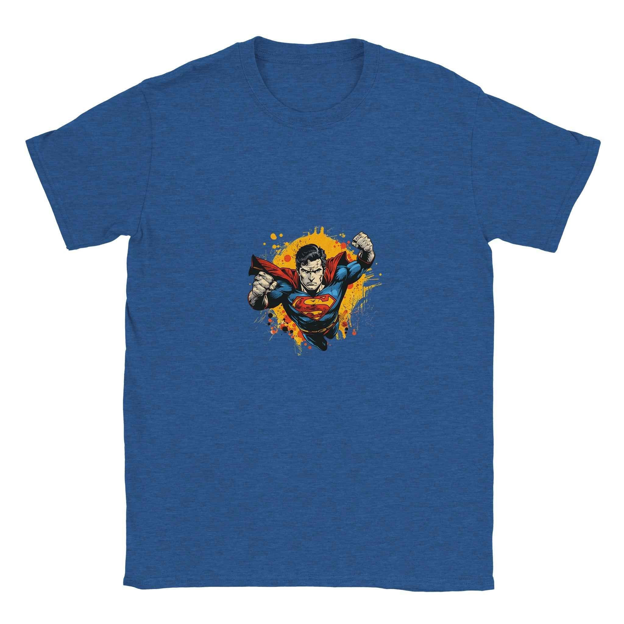 Superman Action Stance T-Shirt – Heroic Comic-Inspired Graphic Tee in Multiple Colors