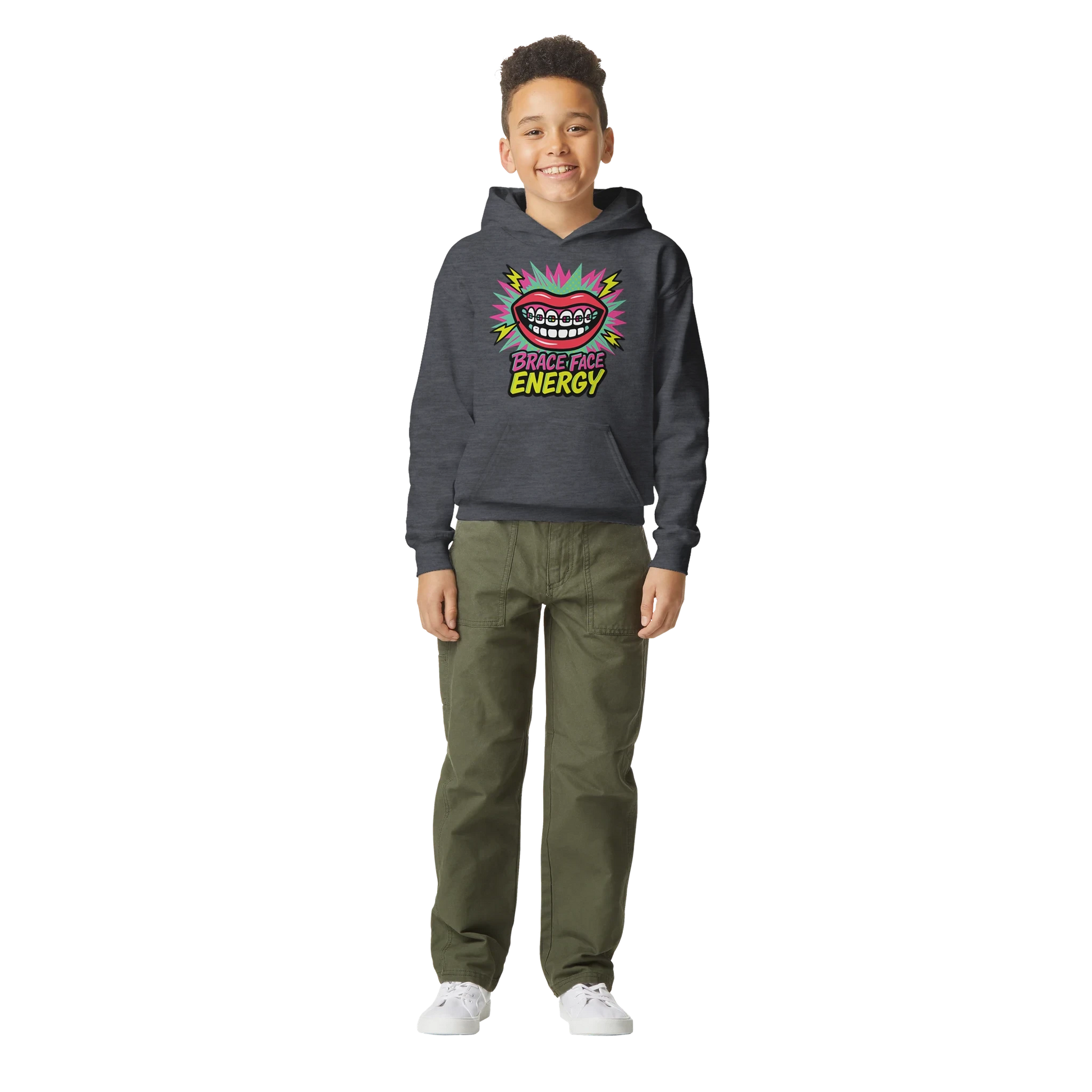 Kids Brace Face Energy Hoodie