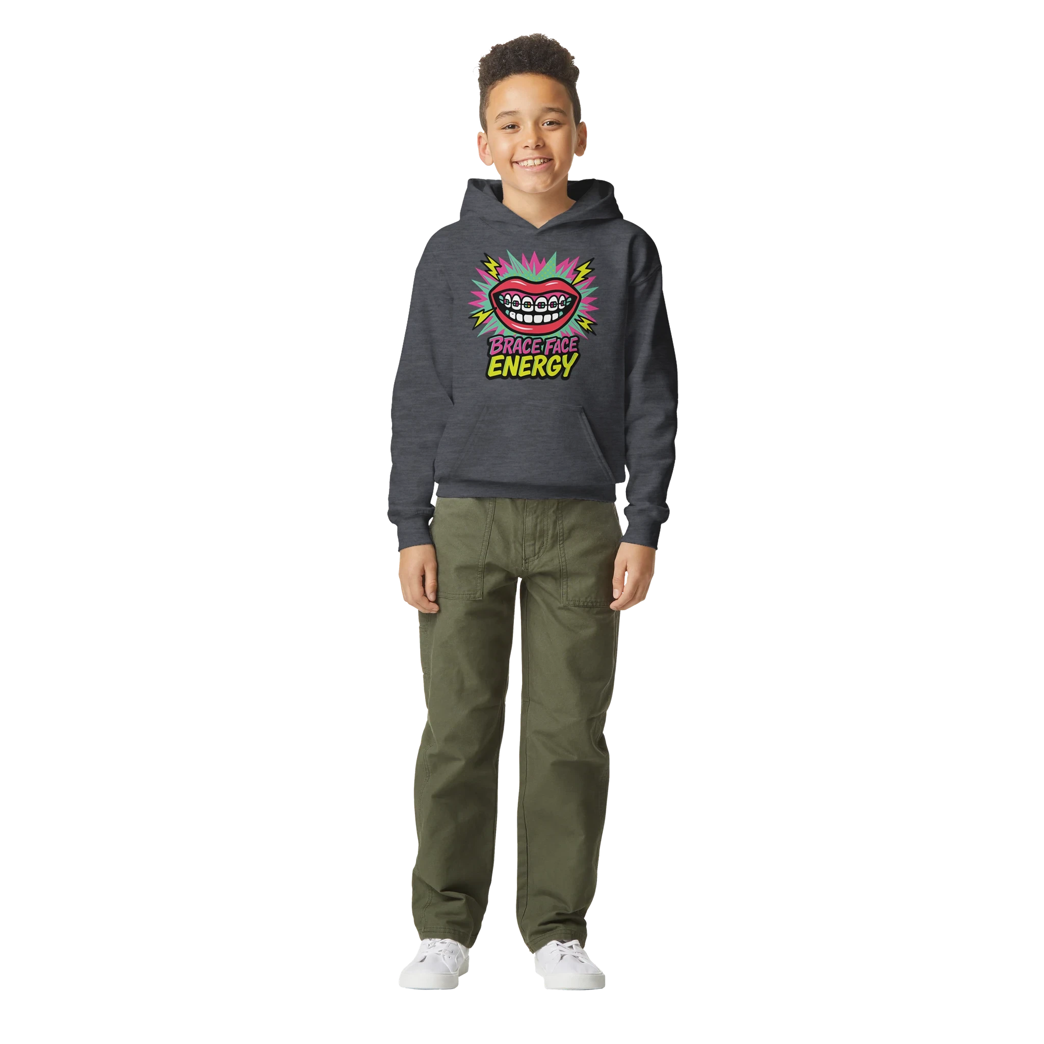 Kids Brace Face Energy Hoodie