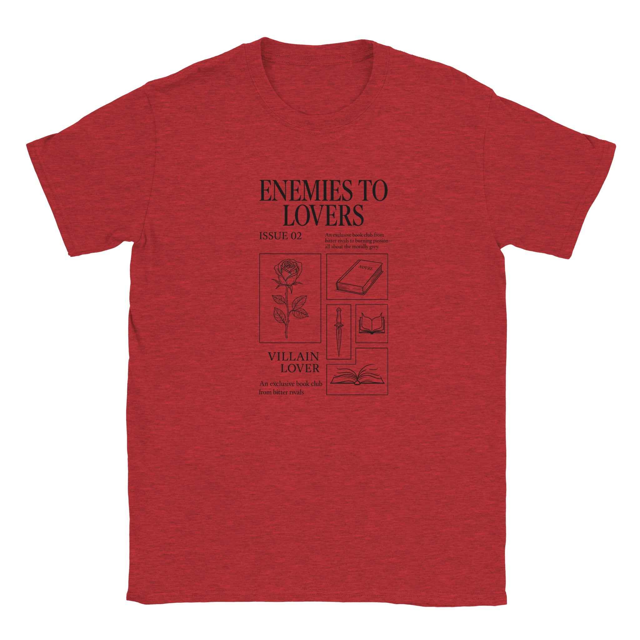 Enemies to Lovers T-Shirt – Bookish Romance Aesthetic Tee for Villain Lovers