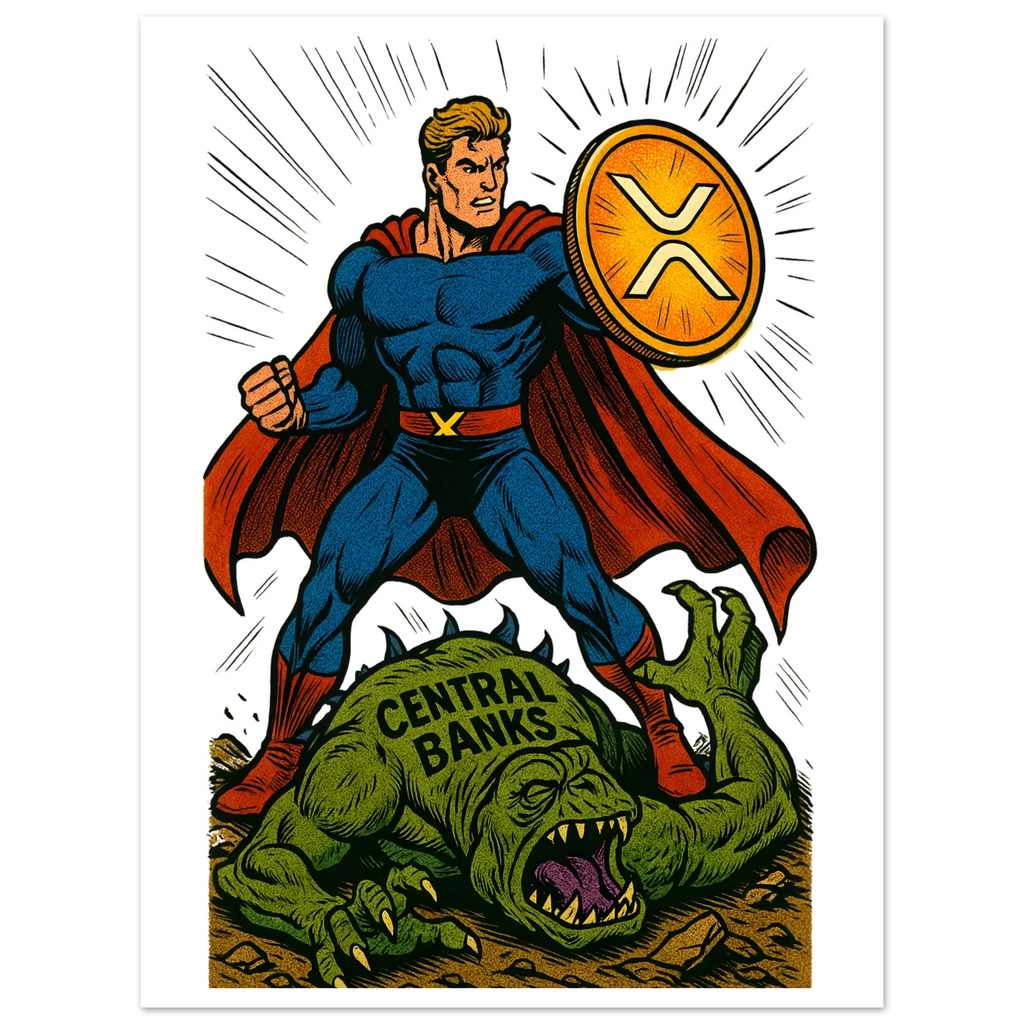 Crypto Hero XRP Fine Art Poster